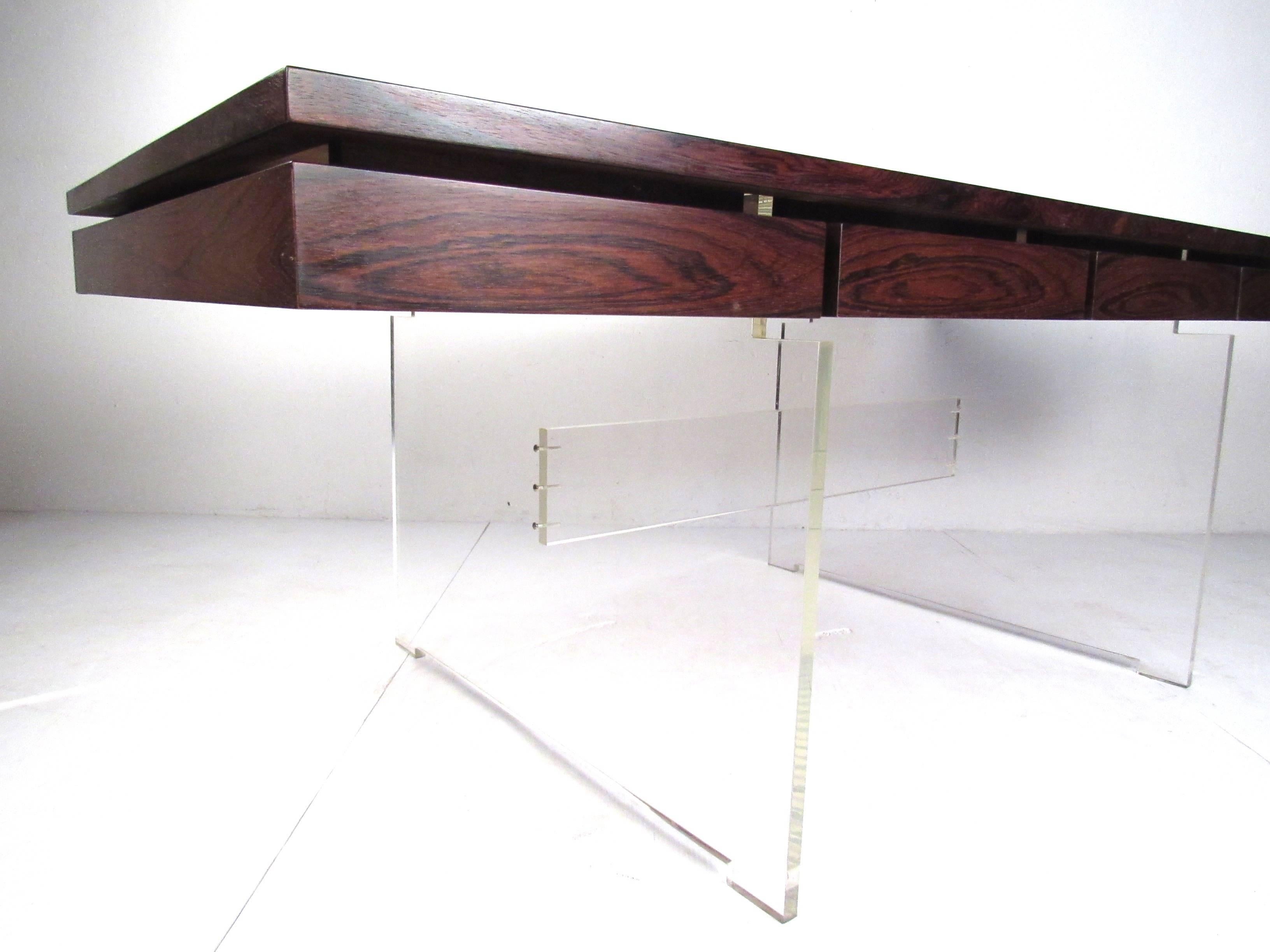 Danish Modern Rosewood Desk by Poul Norreklit 1