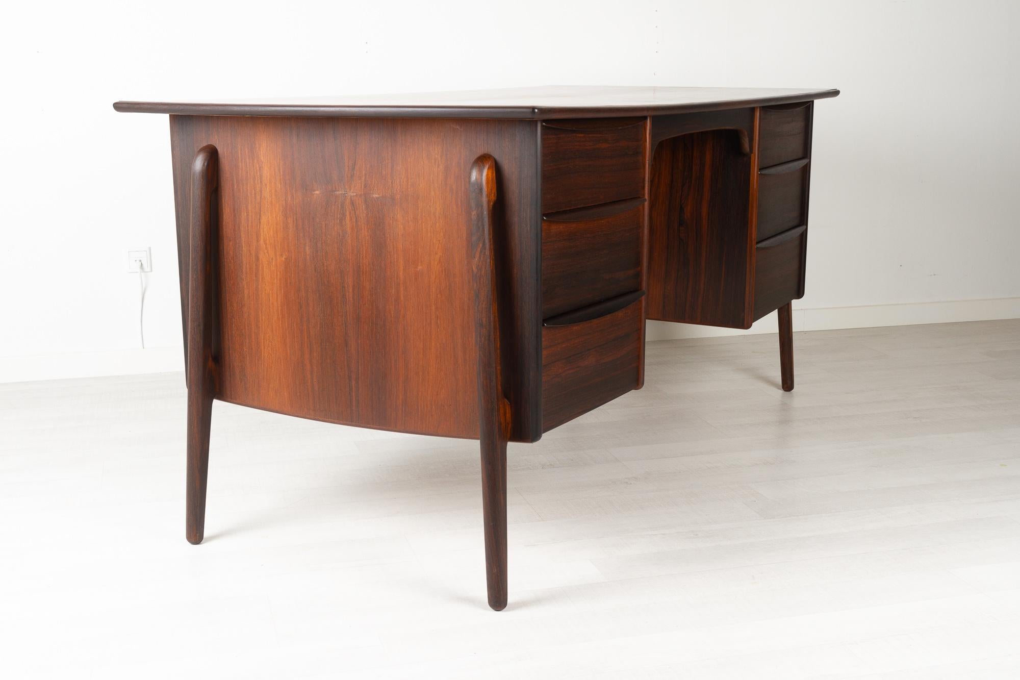 Danish Modern Rosewood Desk by Svend Aage Madsen 1960s 1