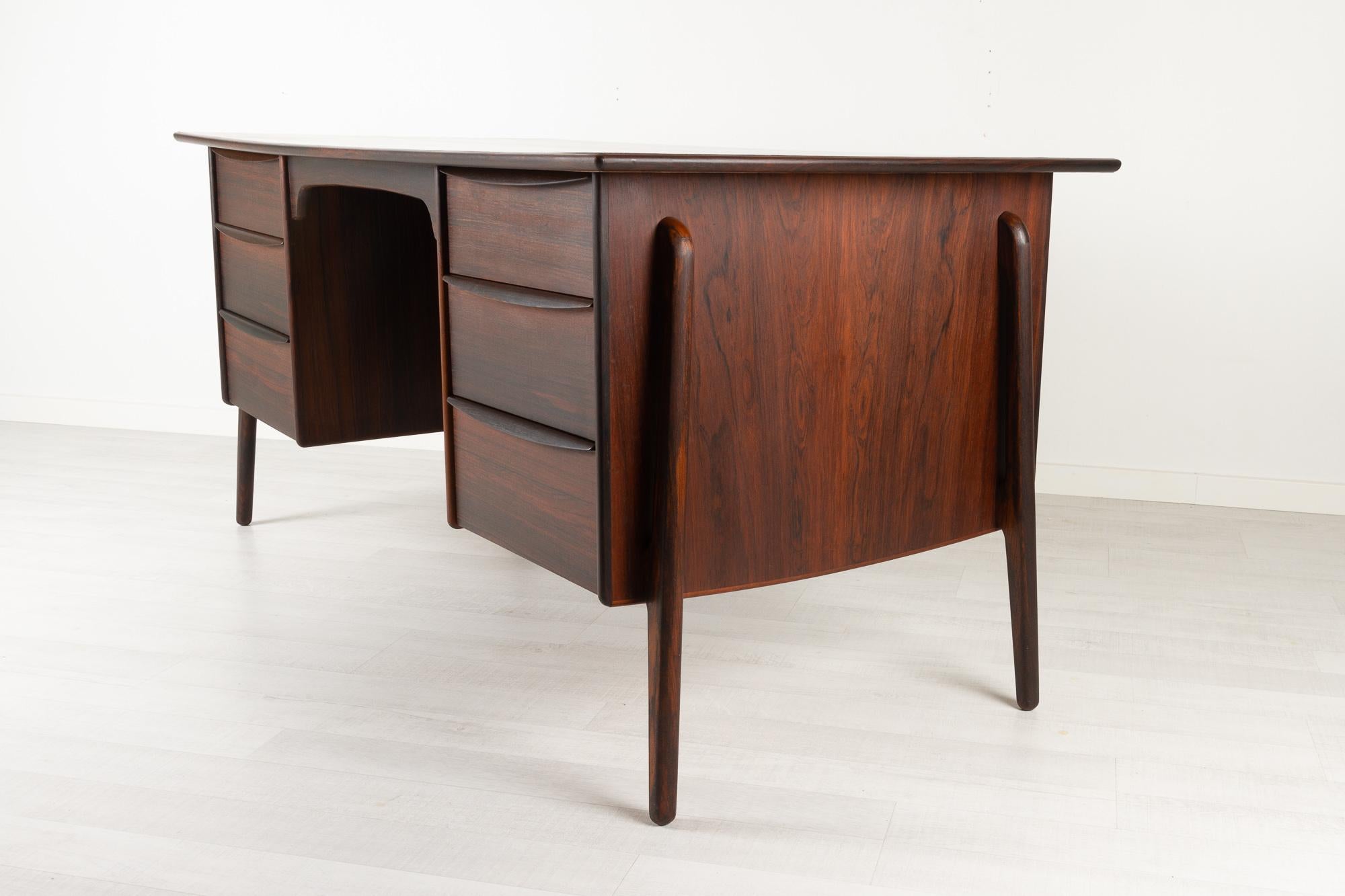 Danish Modern Rosewood Desk by Svend Aage Madsen 1960s 2