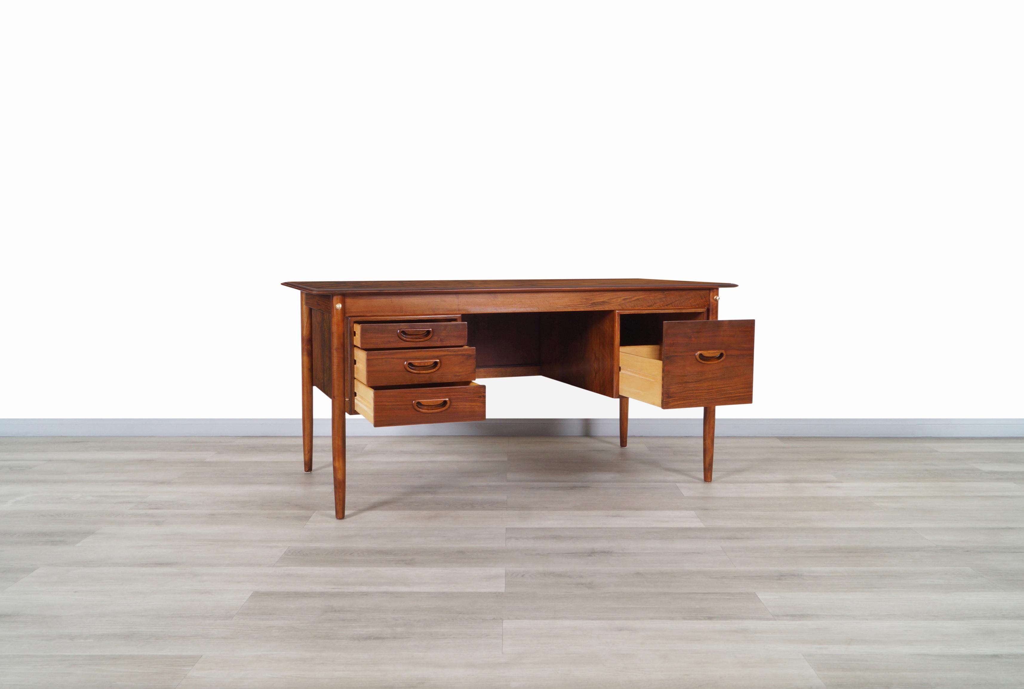 Mid-Century Modern Danish Modern Rosewood Desk