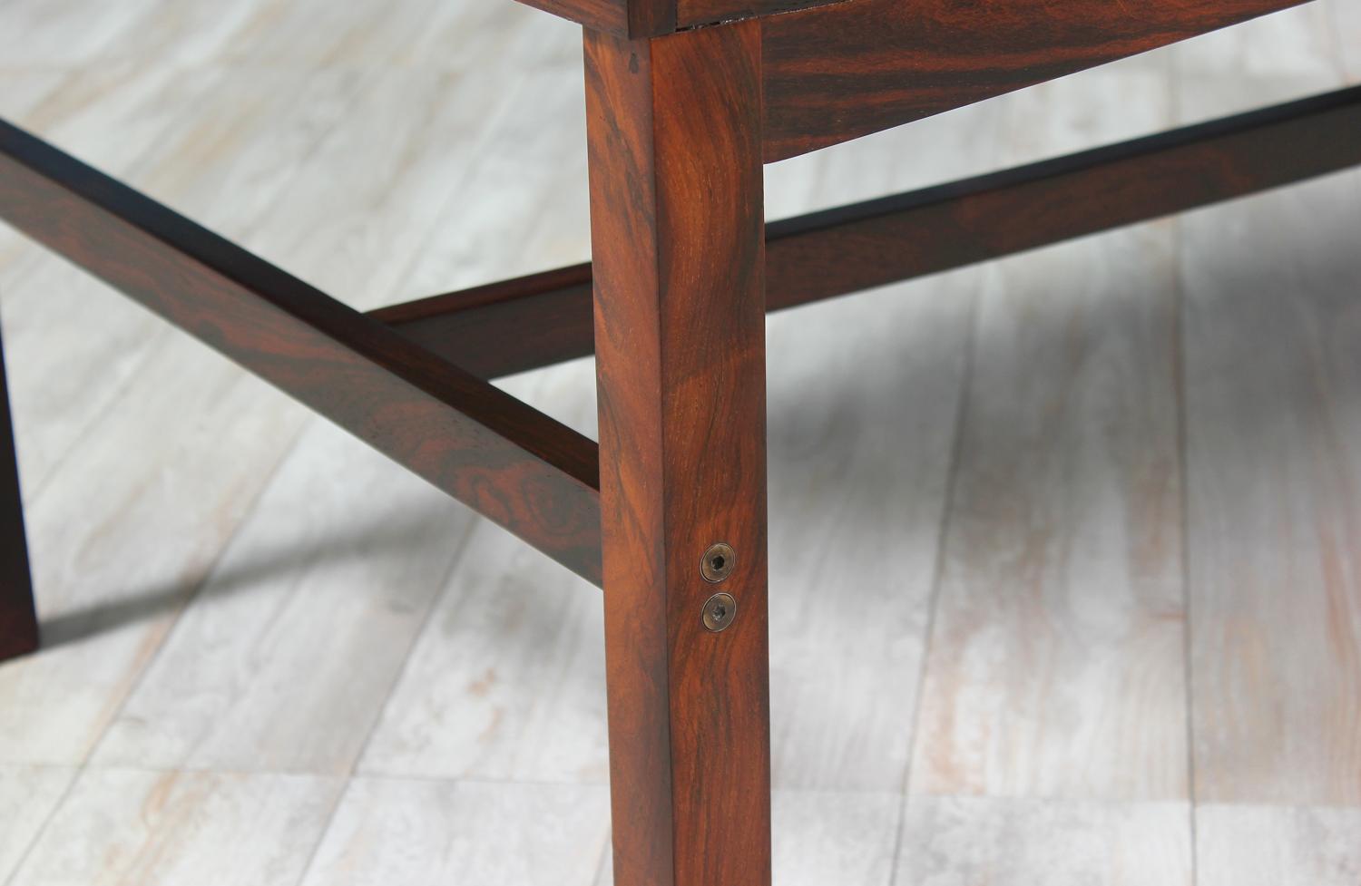 Mid-20th Century Danish Modern Rosewood Desk with Bookshelf Back