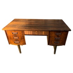 Danish Modern Rosewood Desk with Front Storage