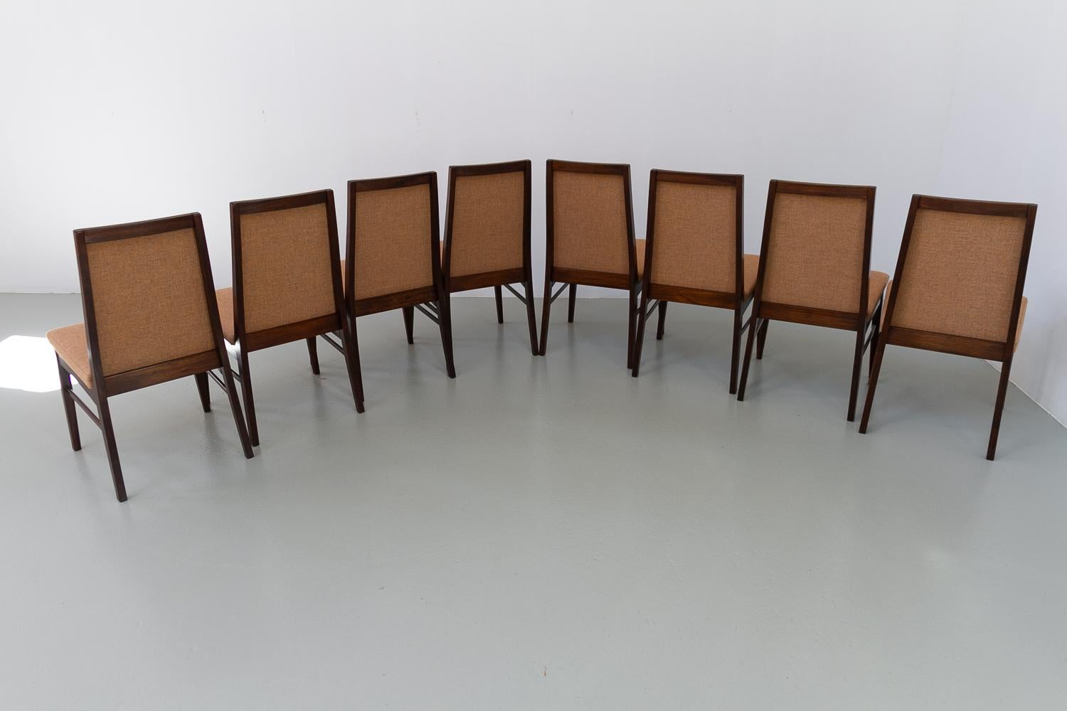 Danish Modern Rosewood Dining Chairs by Dyrlund, 1970s. Set of 8. 8