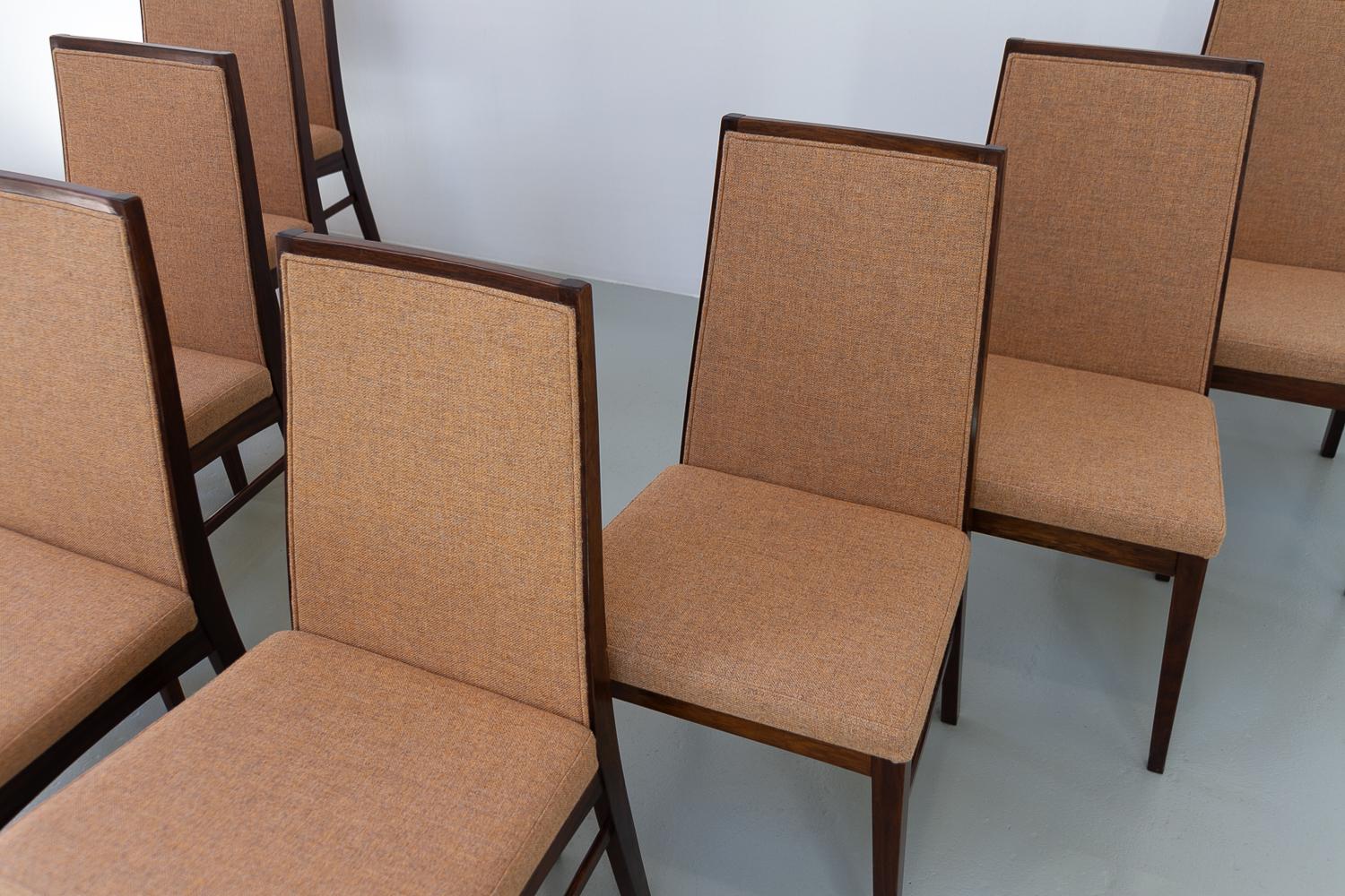 Danish Modern Rosewood Dining Chairs by Dyrlund, 1970s. Set of 8. In Good Condition In Asaa, DK