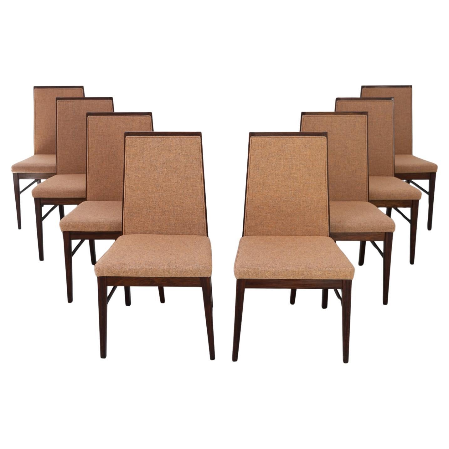Danish Modern Rosewood Dining Chairs by Dyrlund, 1970s. Set of 8.