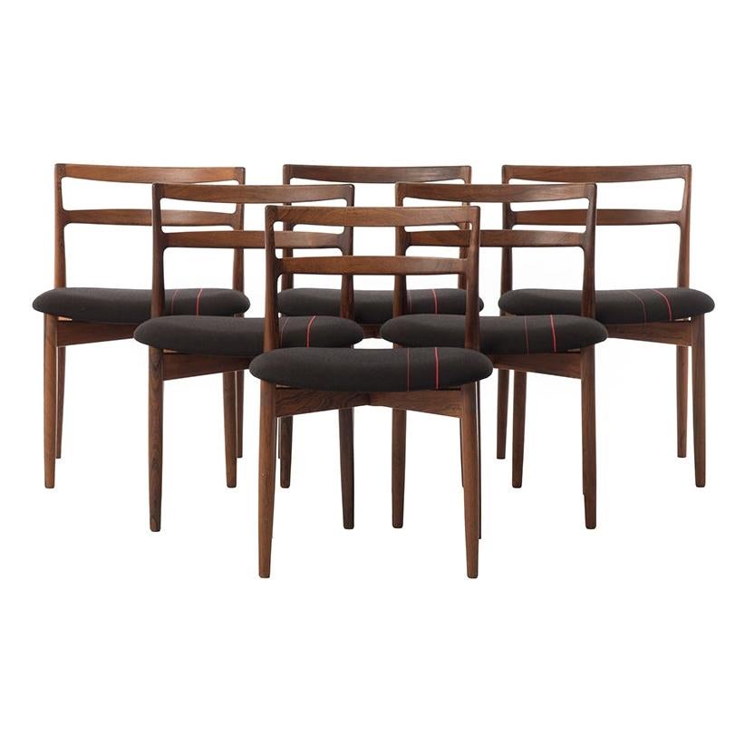 Danish Modern Rosewood Dining Chairs by Harry Østergaard