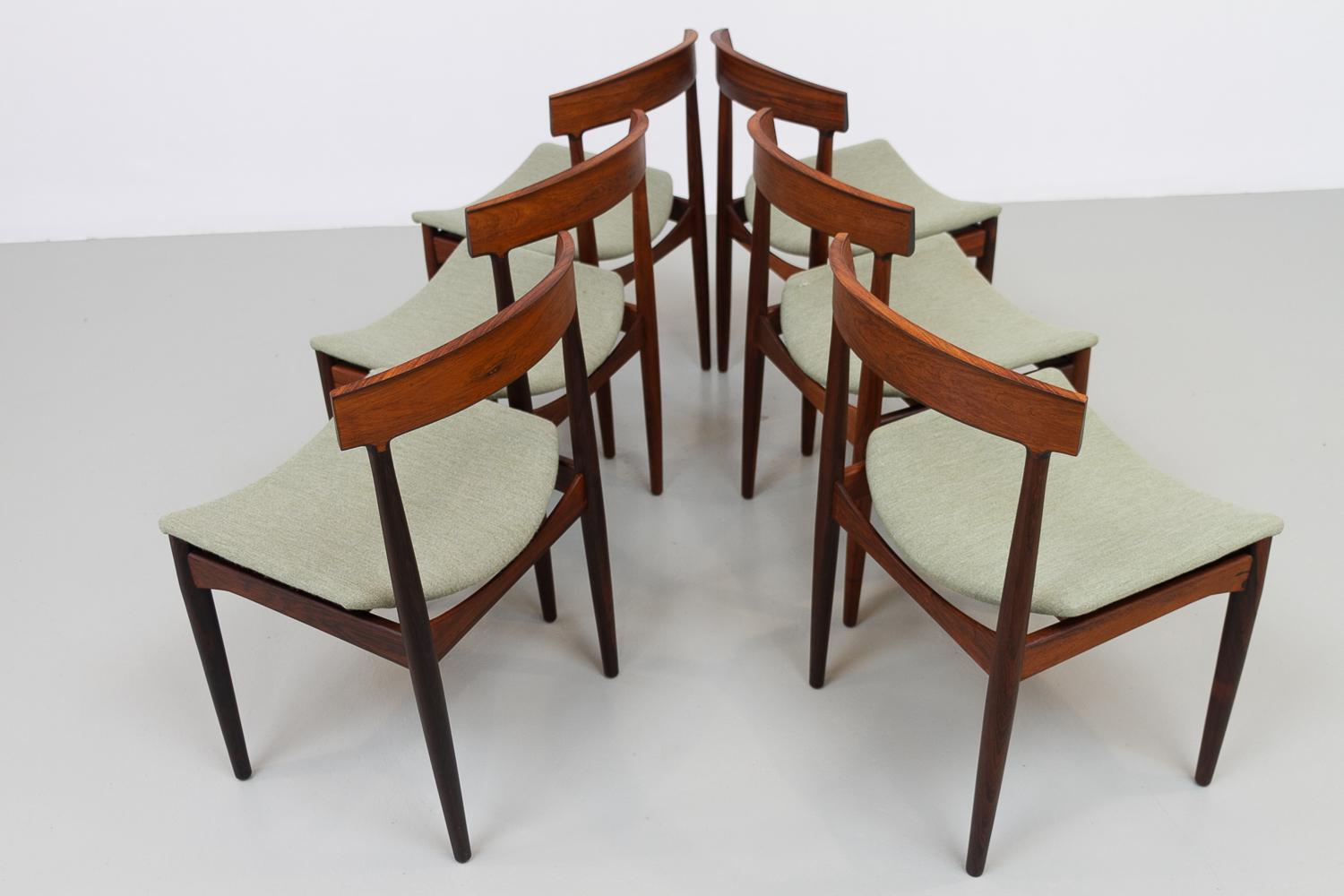 Danish Modern Rosewood Dining Chairs by Johannes Andersen, 1960s. Set of 6. 5
