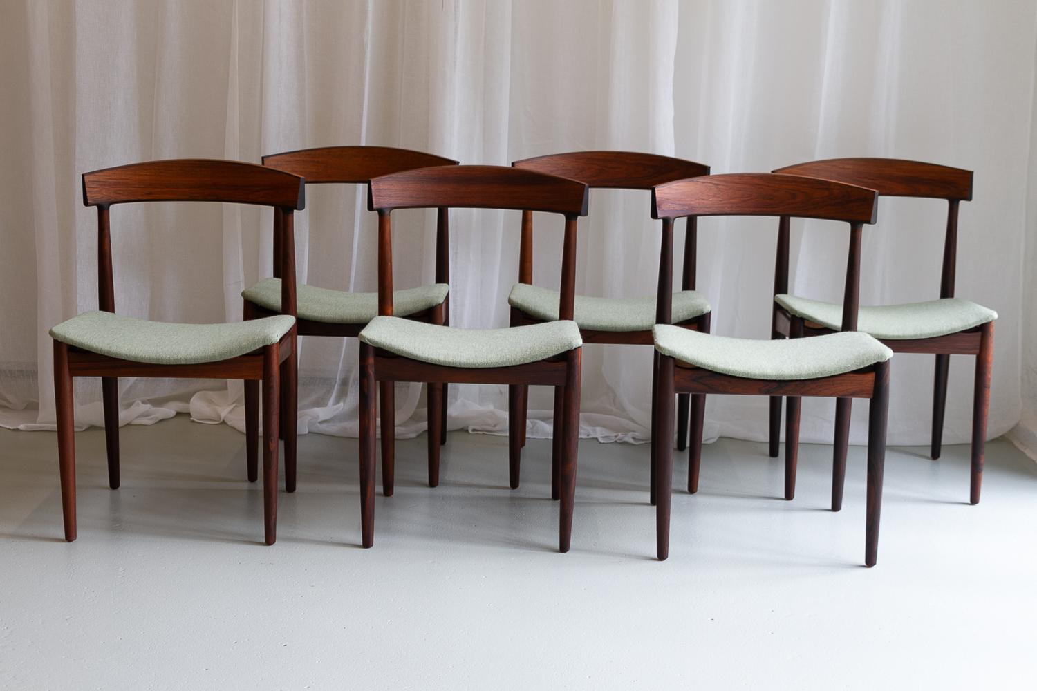 Danish Modern Rosewood Dining Chairs by Johannes Andersen, 1960s. Set of 6. 11