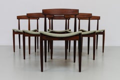 Sedie da pranzo moderne danesi in palissandro di Johannes Andersen, anni '60. Set di 6 pezzi.