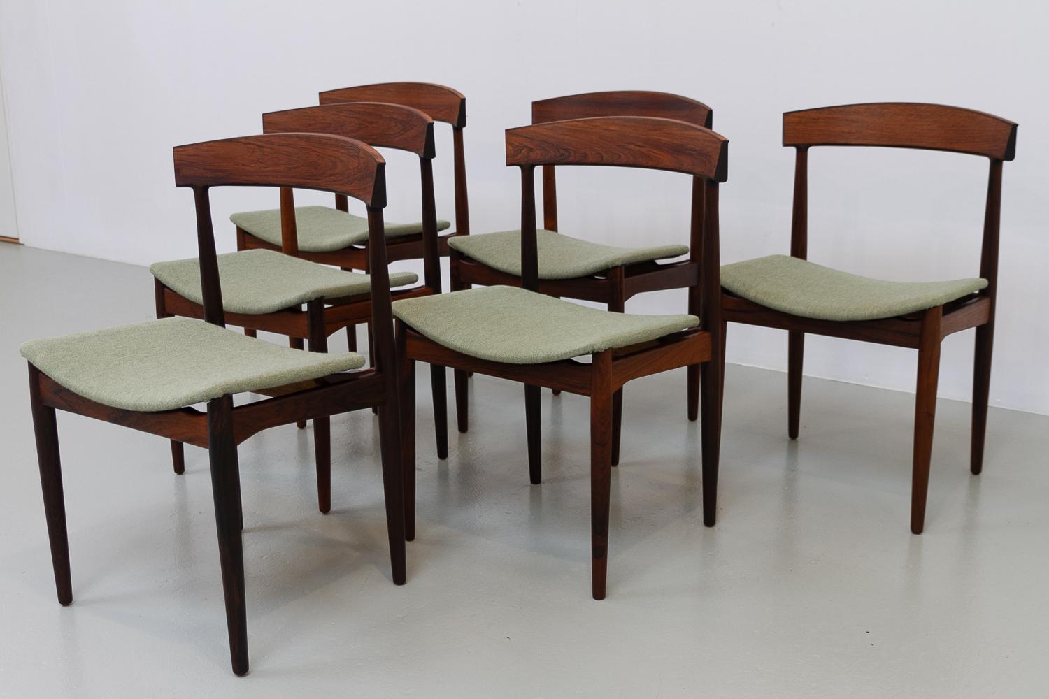 Danish Modern Rosewood Dining Chairs by Johannes Andersen, 1960s. Set of 6. 1
