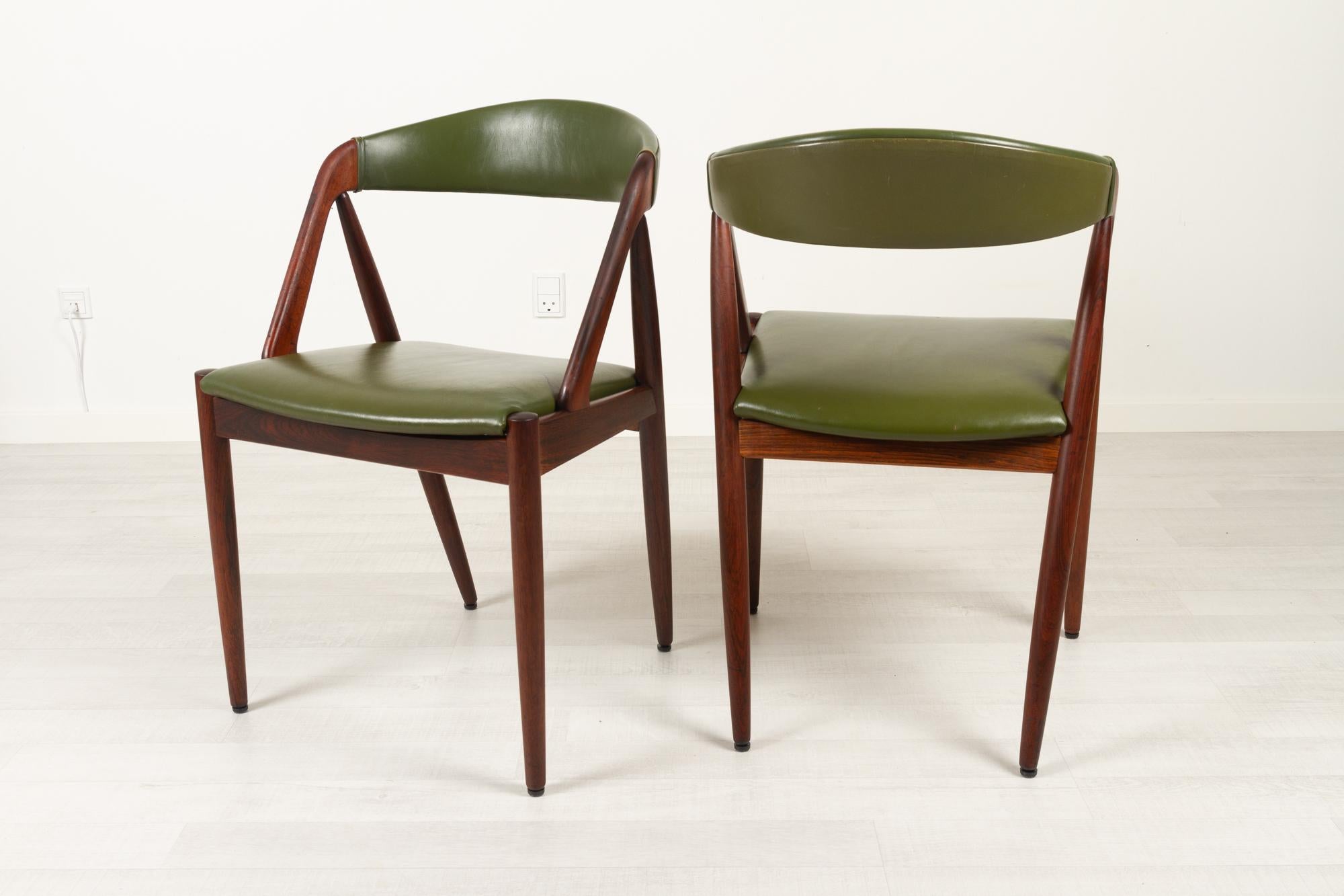 Danish Modern Rosewood Dining Chairs by Kai Kristiansen 1960s, Set of 6 1