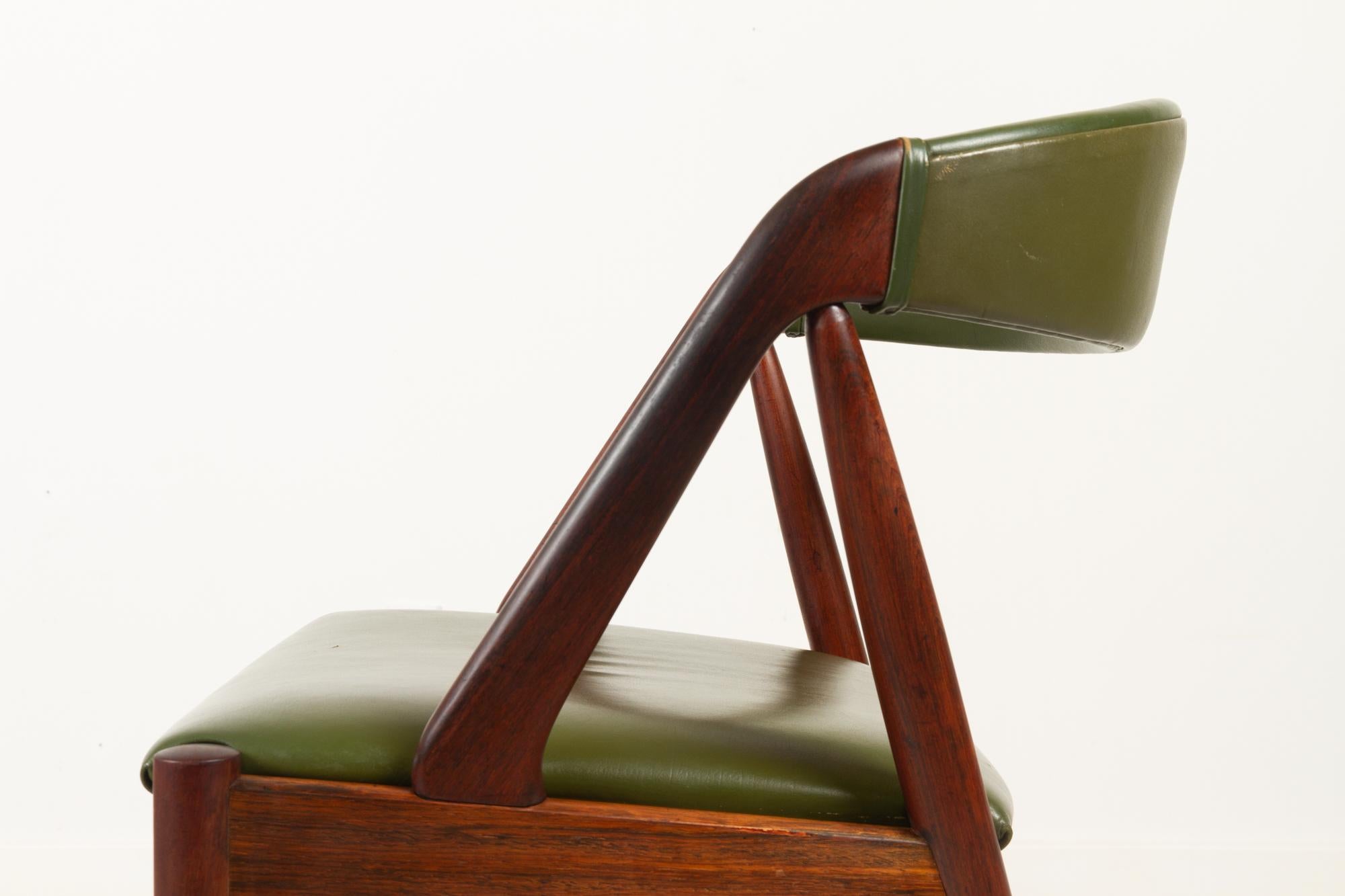 Danish Modern Rosewood Dining Chairs by Kai Kristiansen 1960s, Set of 6 3