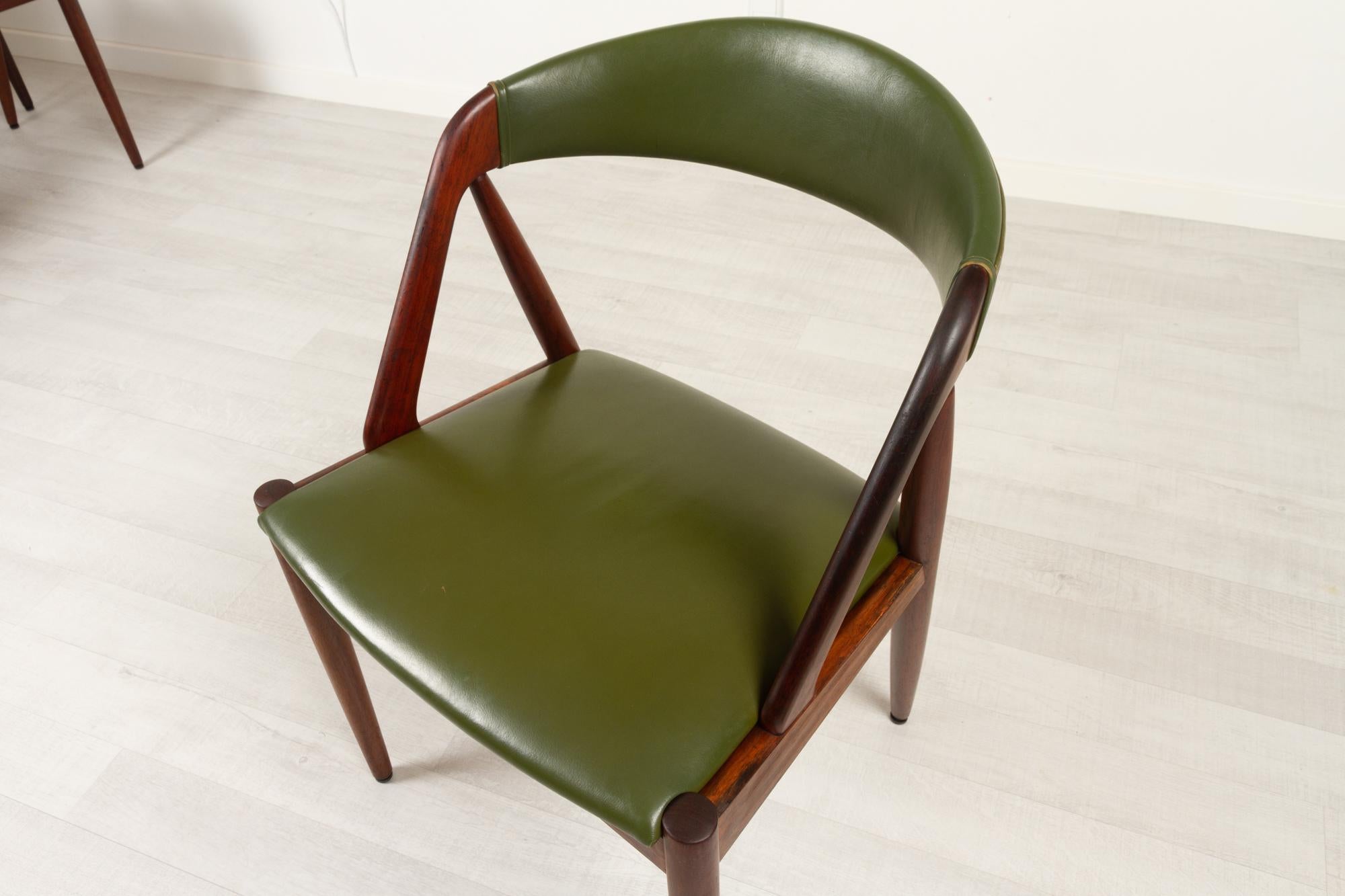 Danish Modern Rosewood Dining Chairs by Kai Kristiansen 1960s, Set of 6 4