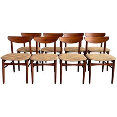 Chaises de salle à manger danoises modernes en bois de rose par Kurt Østervig pour K.P. Møbler