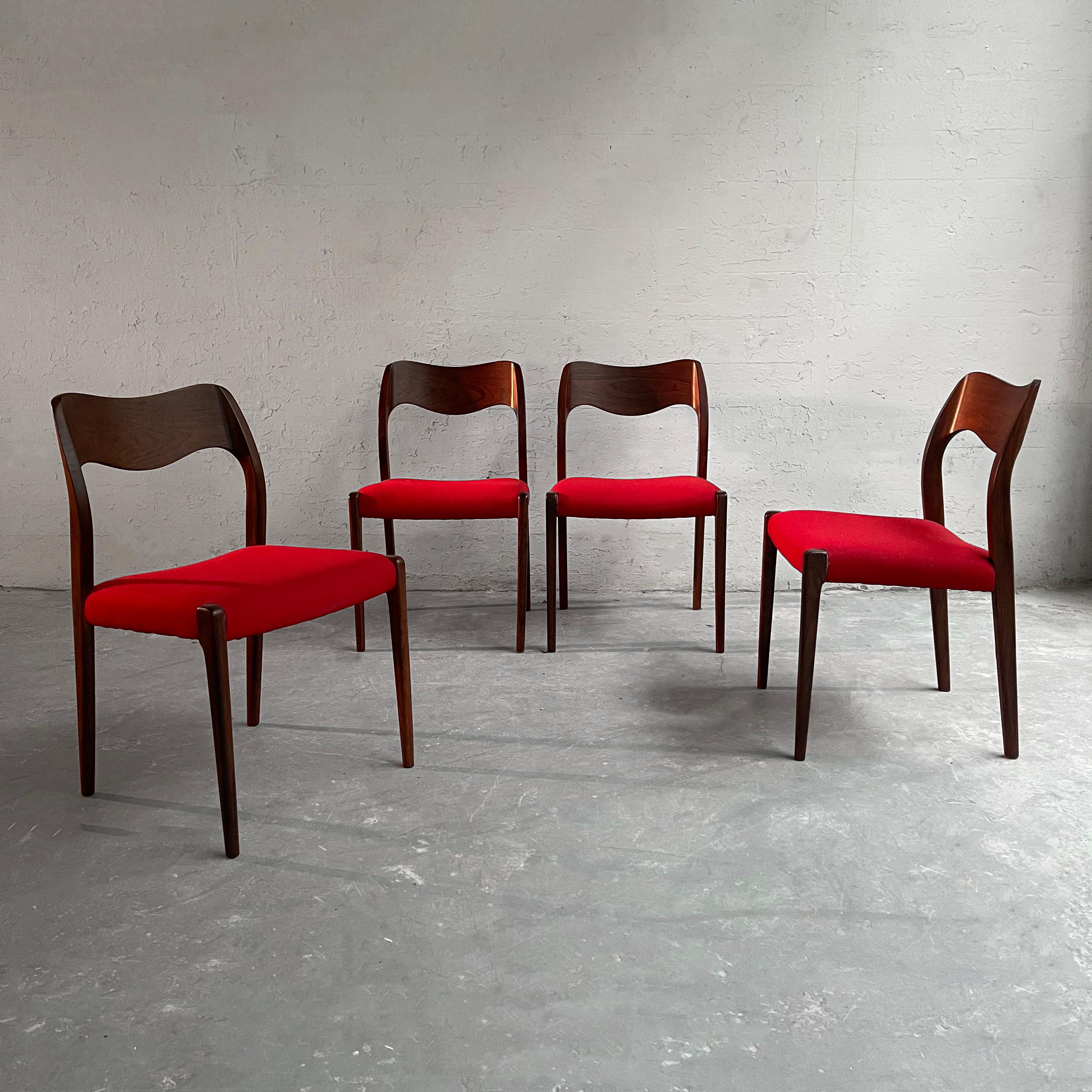Scandinavian Modern Danish Modern Rosewood Dining Chairs by Niels Moller