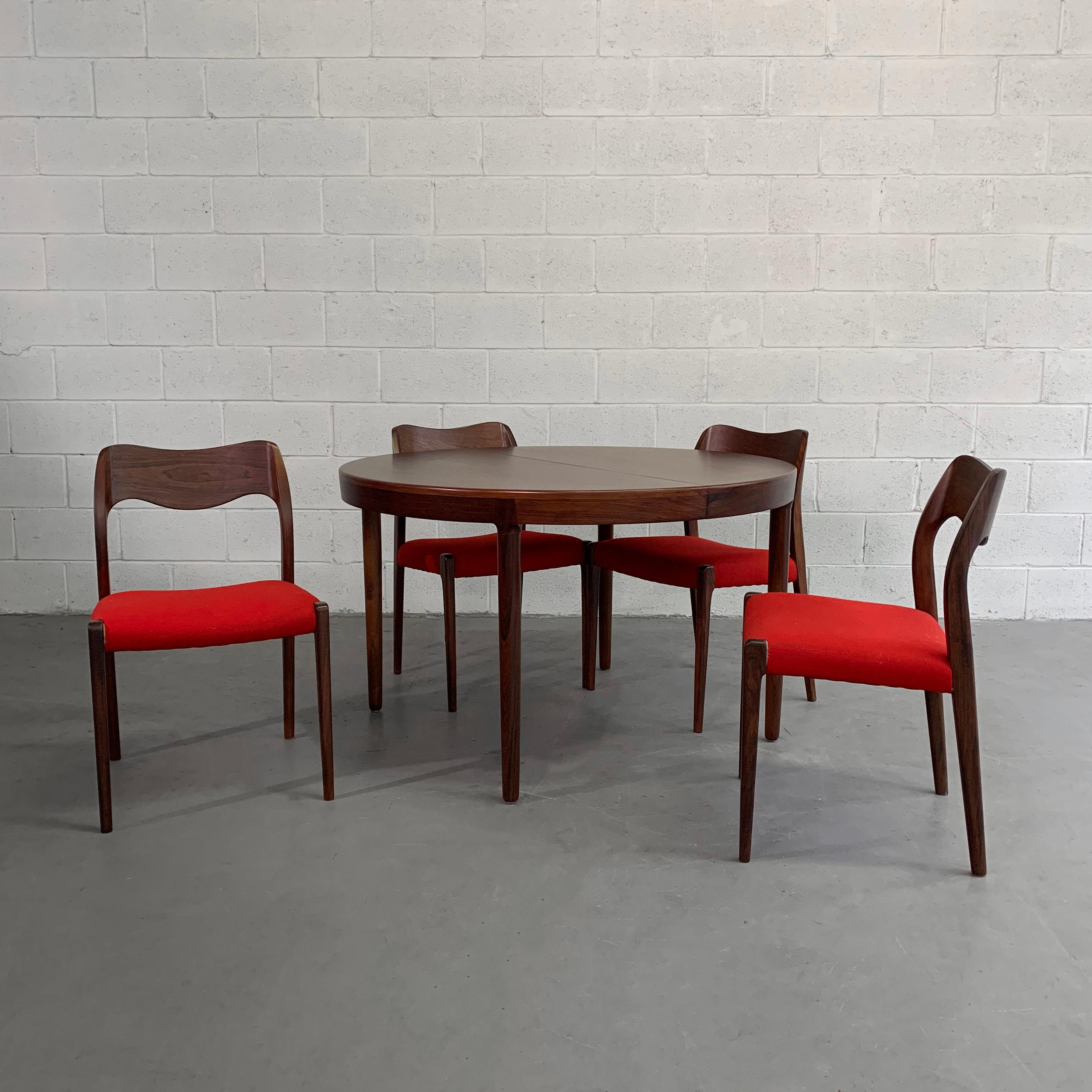 20th Century Danish Modern Rosewood Dining Chairs by Niels Moller