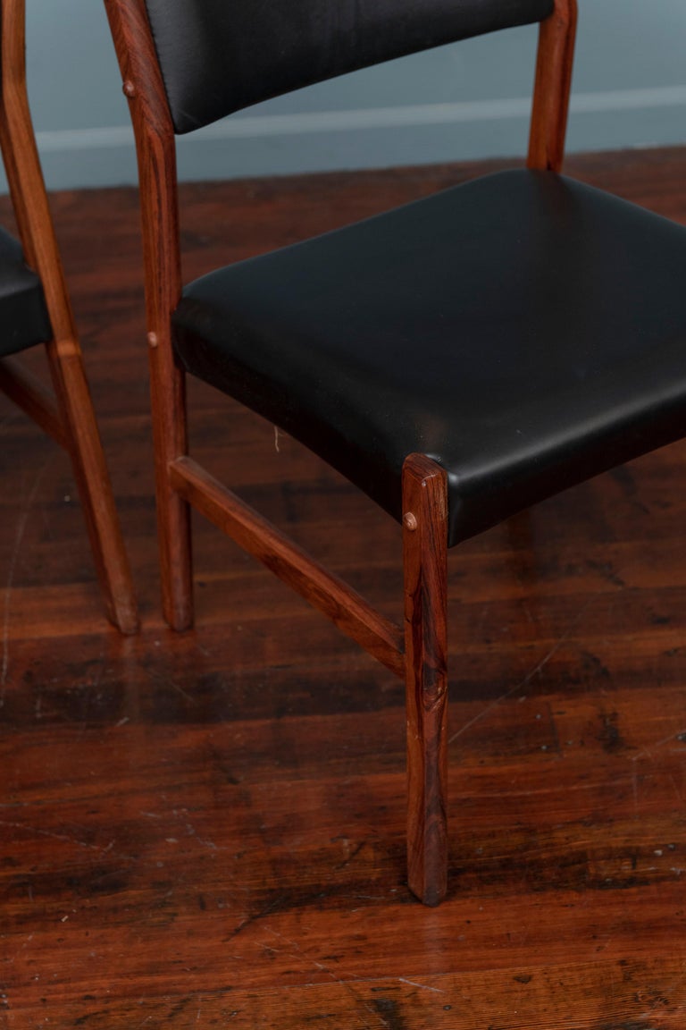 Danish Modern Rosewood Dining Chairs For Sale 4