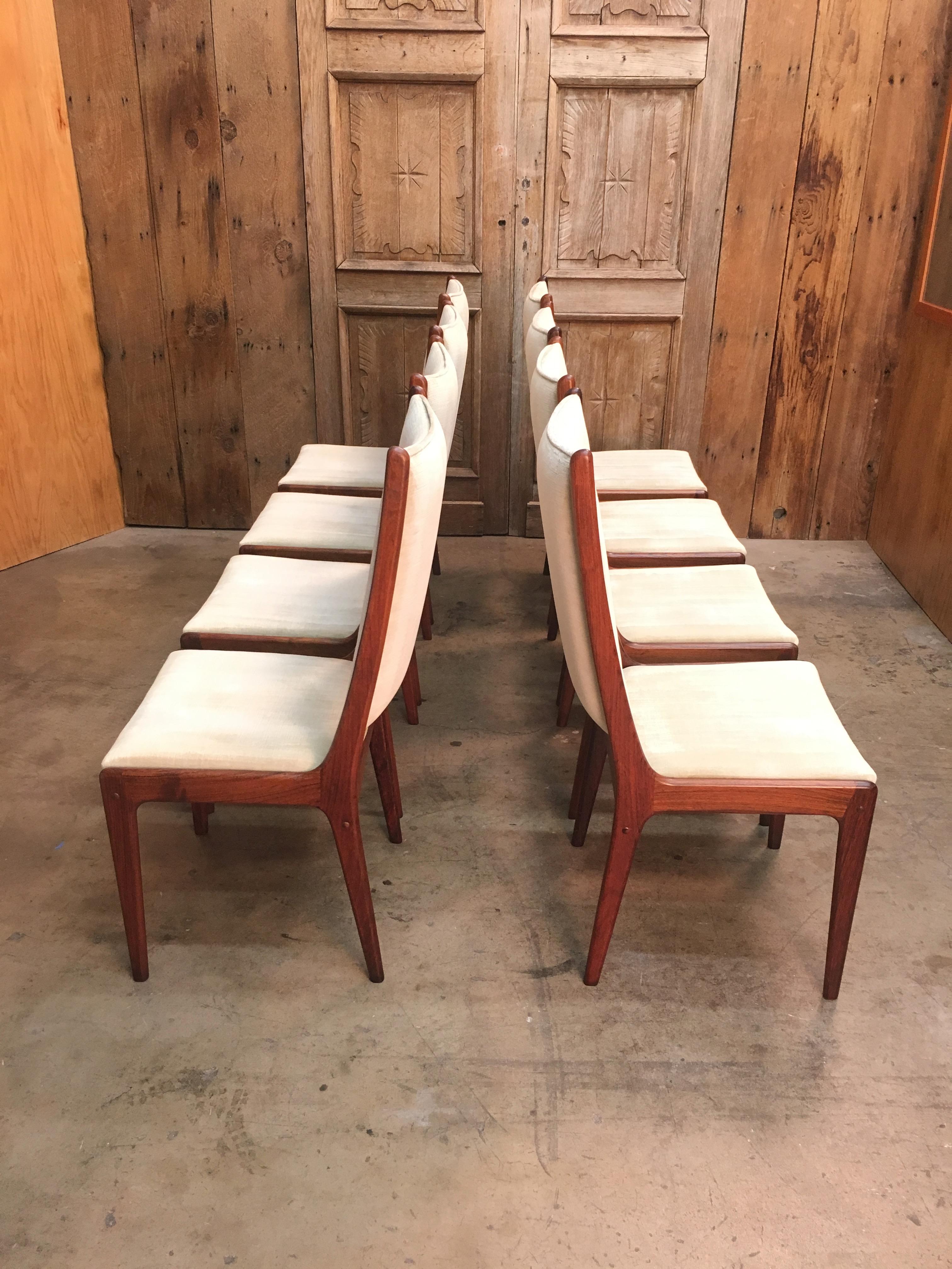 Danish Modern Rosewood Dining Chairs In Good Condition In Denton, TX