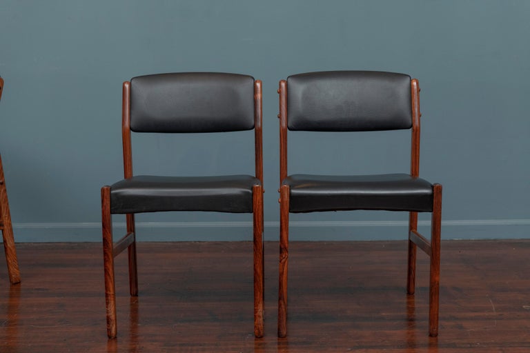 Danish Modern Rosewood Dining Chairs In Good Condition For Sale In San Francisco, CA