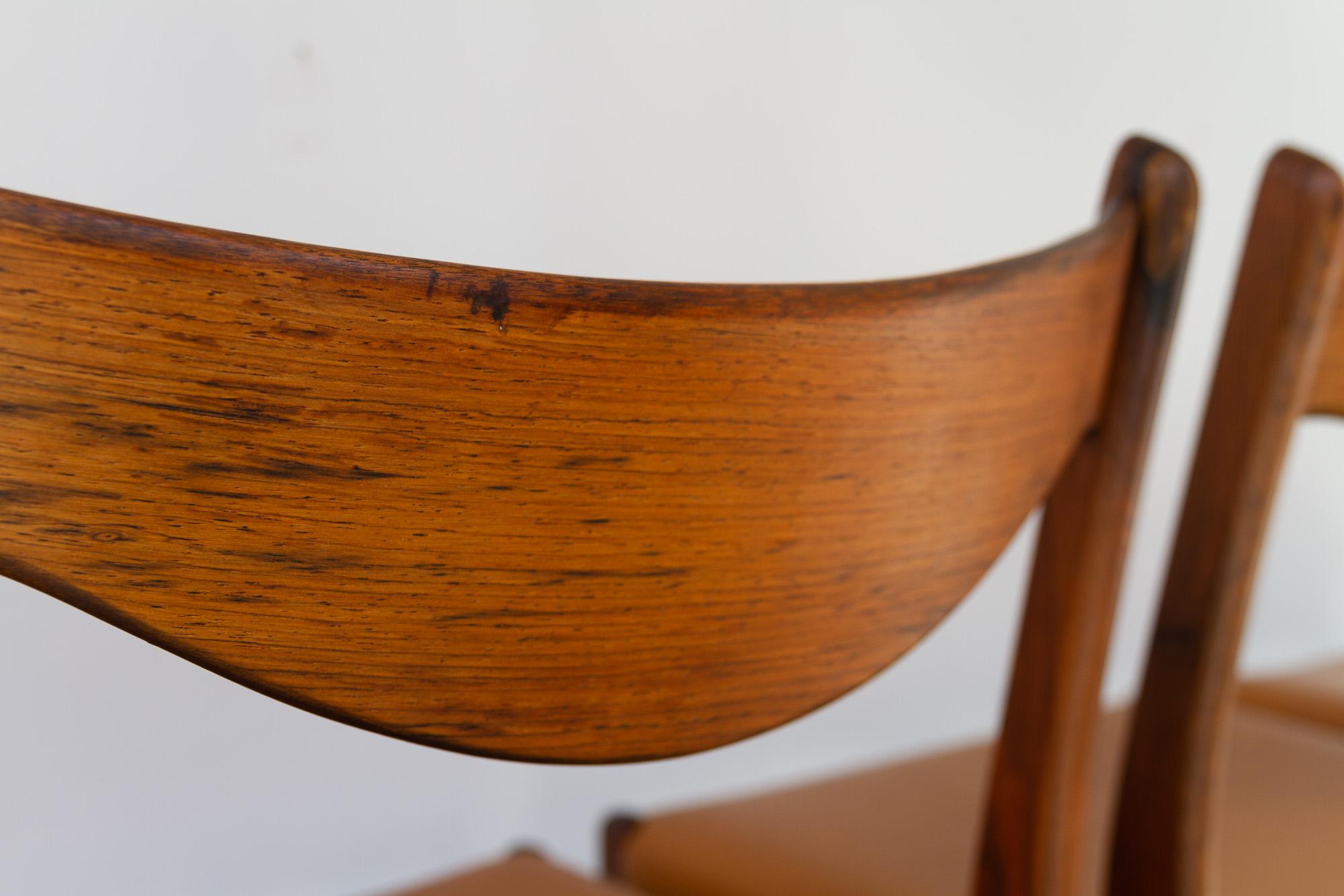 Danish Modern Rosewood Dining Room Chairs GS61 by Arne Wahl Iversen, 1950s 6
