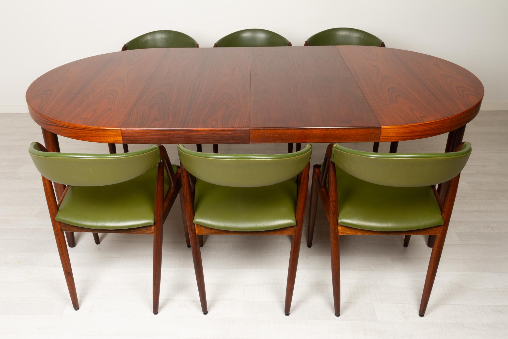 Scandinavian Modern Danish Modern Rosewood Dining Room Set by Kai Kristiansen 1960s
