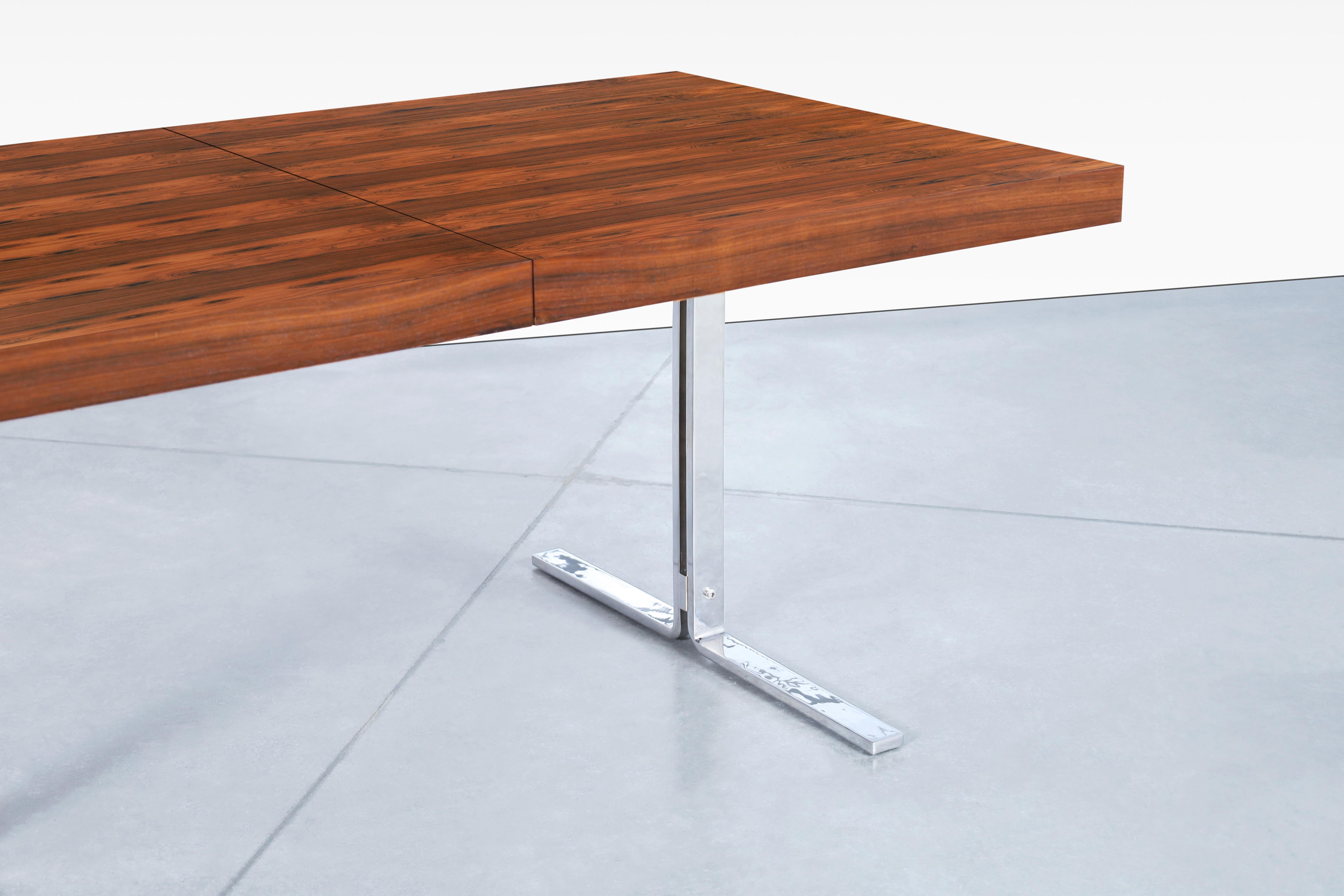 Mid-20th Century Danish Modern Rosewood Dining Table by Poul Nørreklit for Georg Petersens For Sale