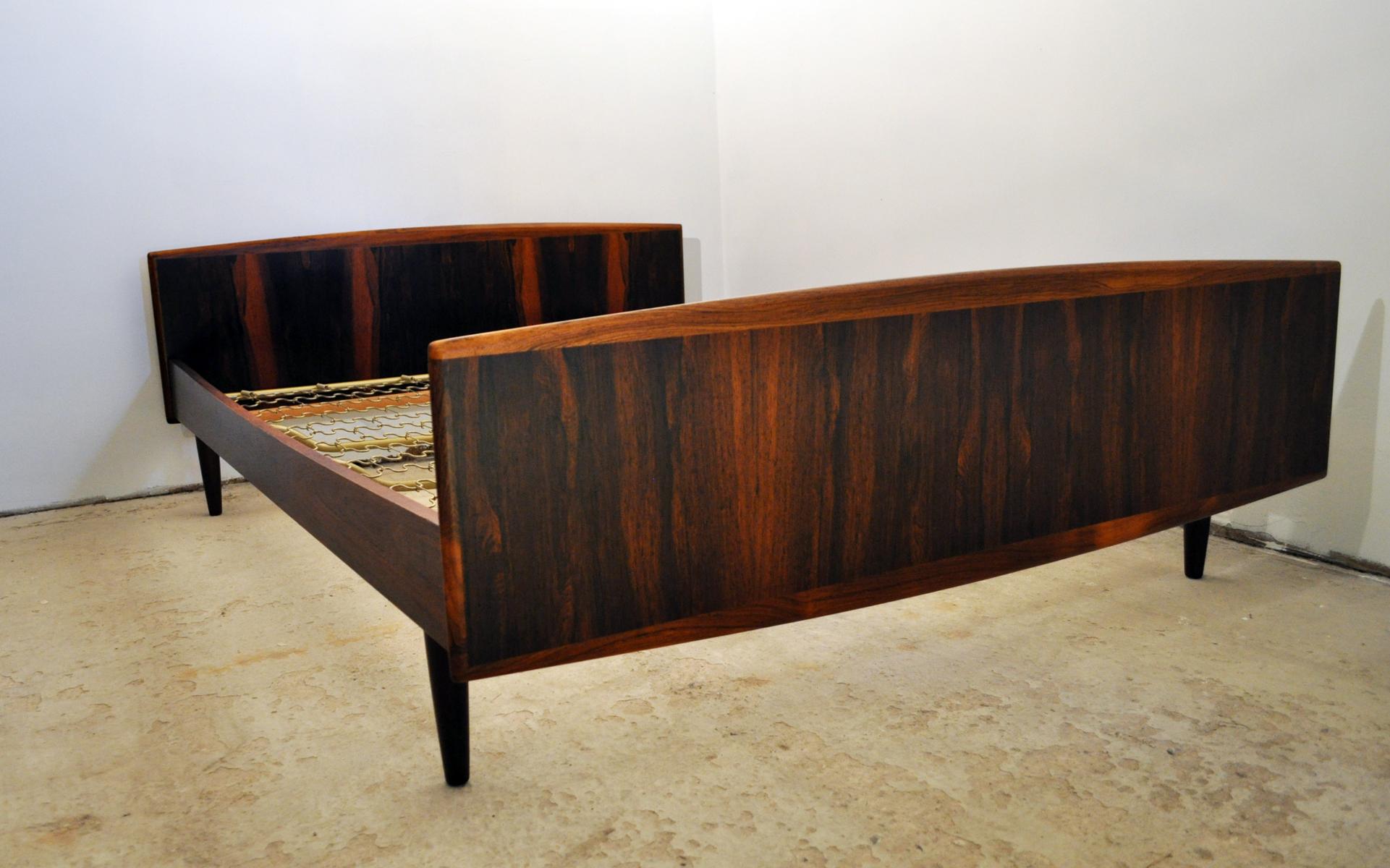 Mid-Century Modern Danish Modern Rosewood Double Bed, 1960s For Sale