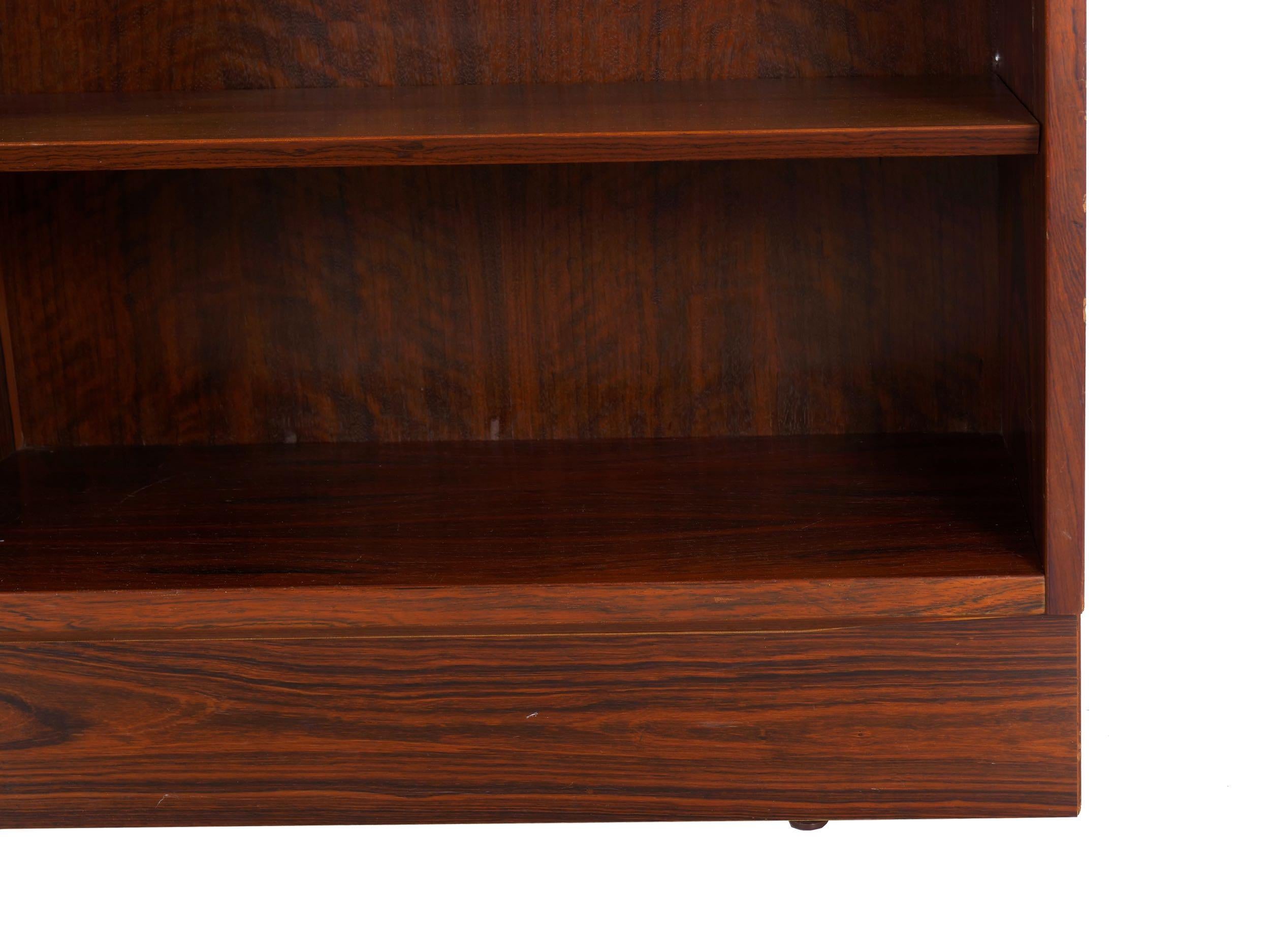Danish Modern Rosewood Double Bookcase Bookshelf by Poul Hundevad 4