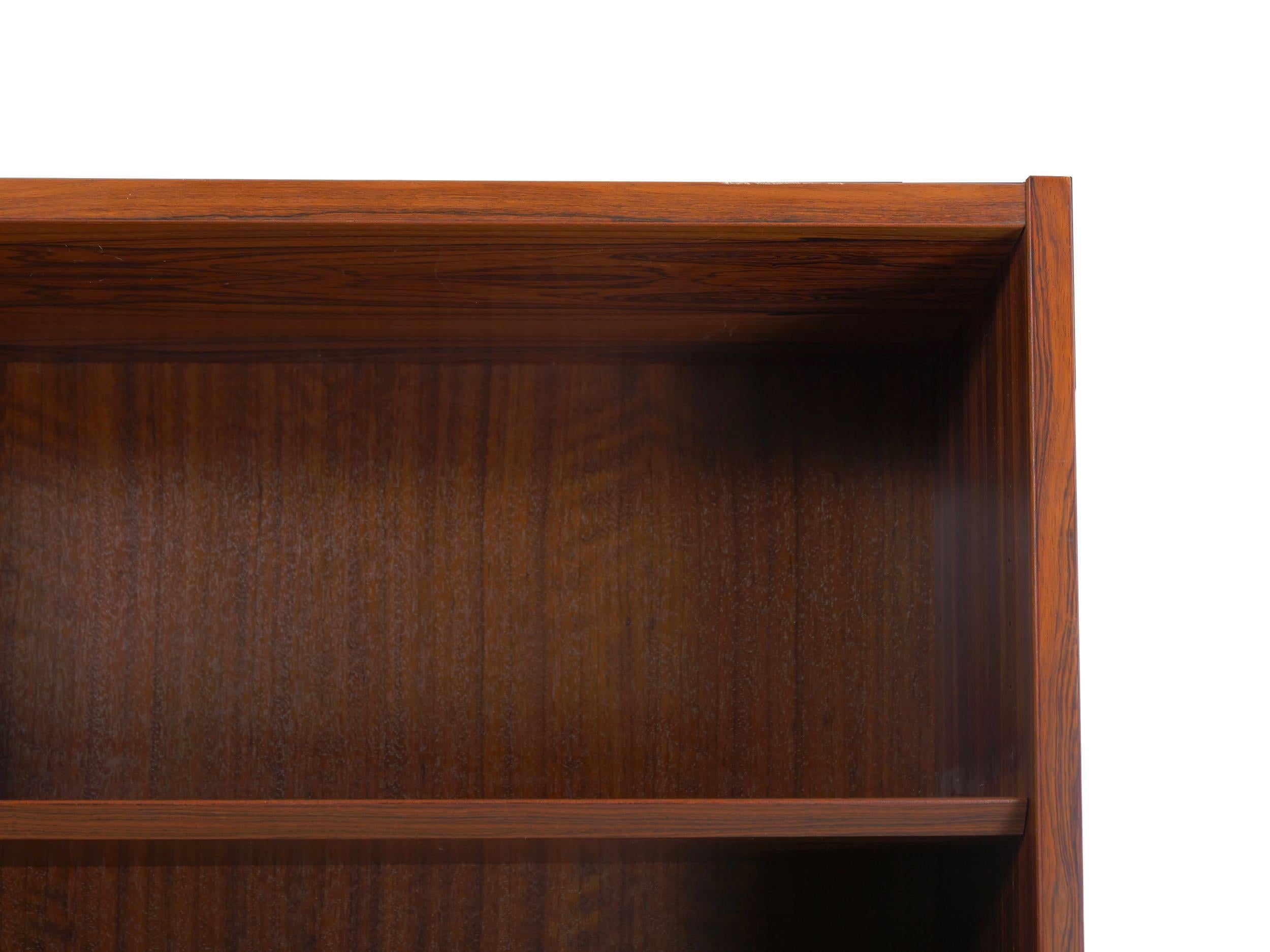 Danish Modern Rosewood Double Bookcase Bookshelf by Poul Hundevad 2