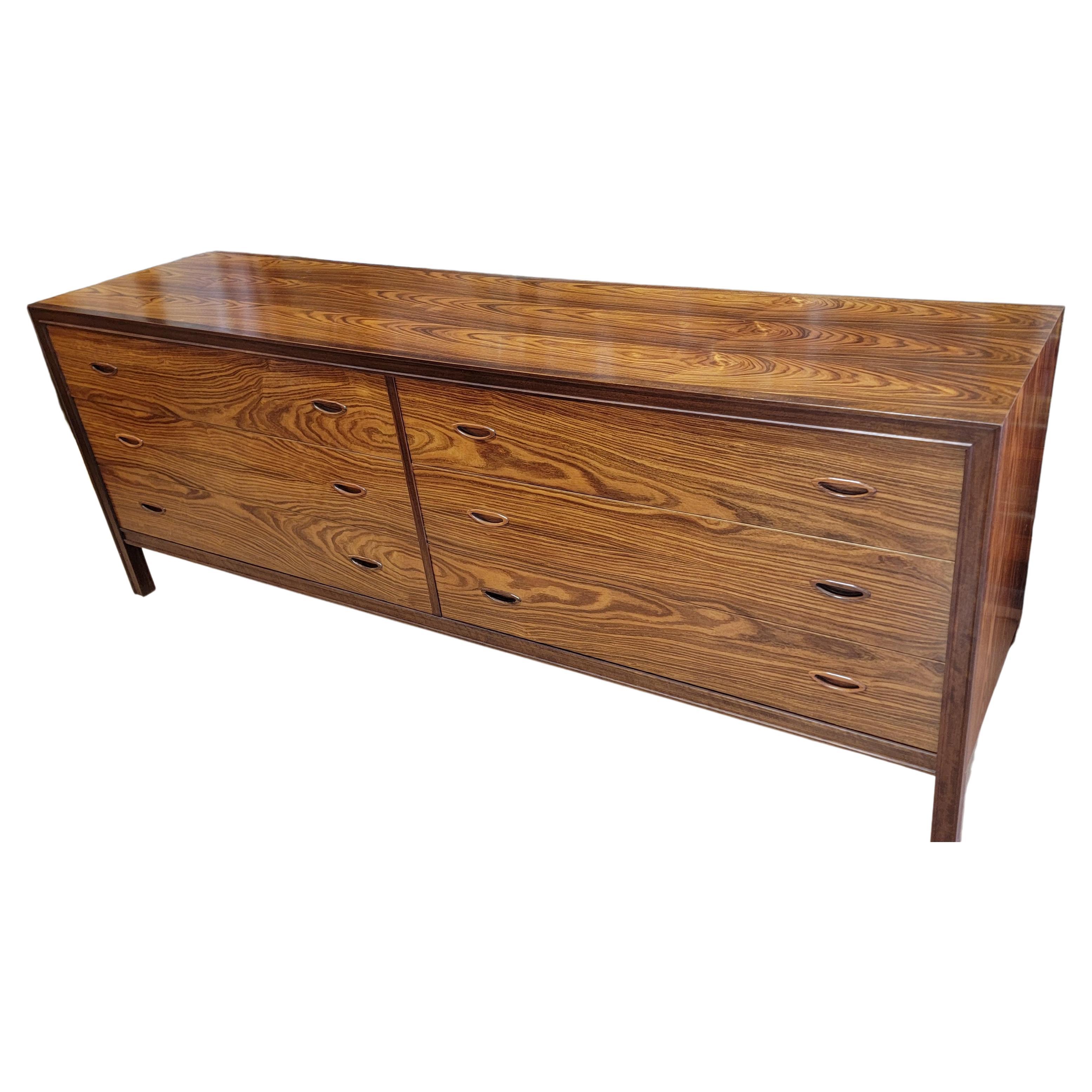 Danish Modern Rosewood Double Dresser For Sale