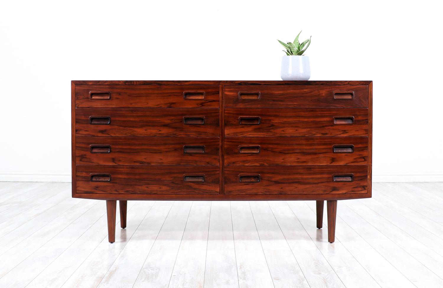 Danish modern rosewood dresser by Carlo Jensen for Hundevad & Co.