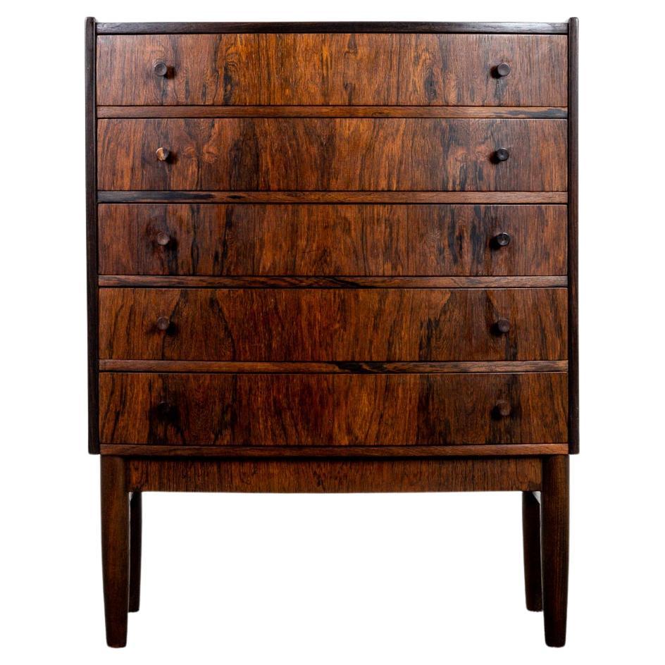 Vintage Danish Mid Century Modern Rosewood Dresser by Munch Slagelse at