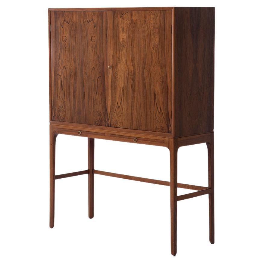 Danish Modern Ole Wanscher Rosewood Dry Bar Cabinet