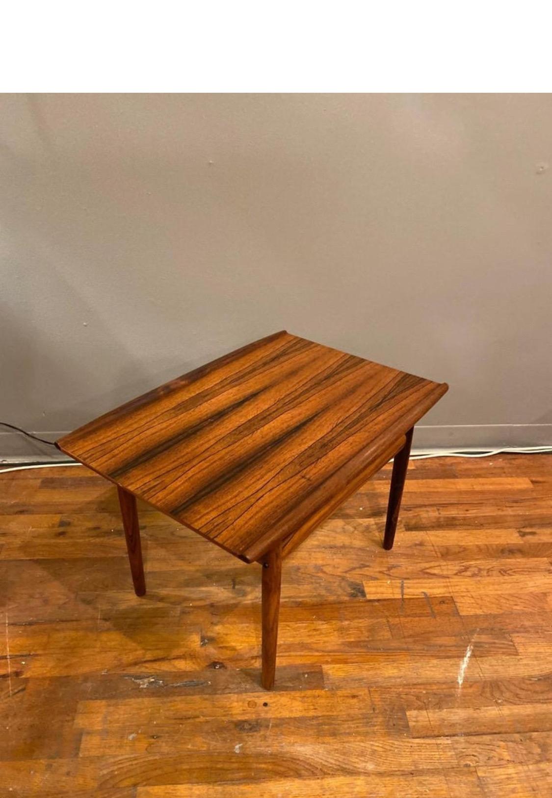 Danish Modern Rosewood End Table by Grete Jalk for Glostrup Møbelfabrik, 1960s For Sale 2