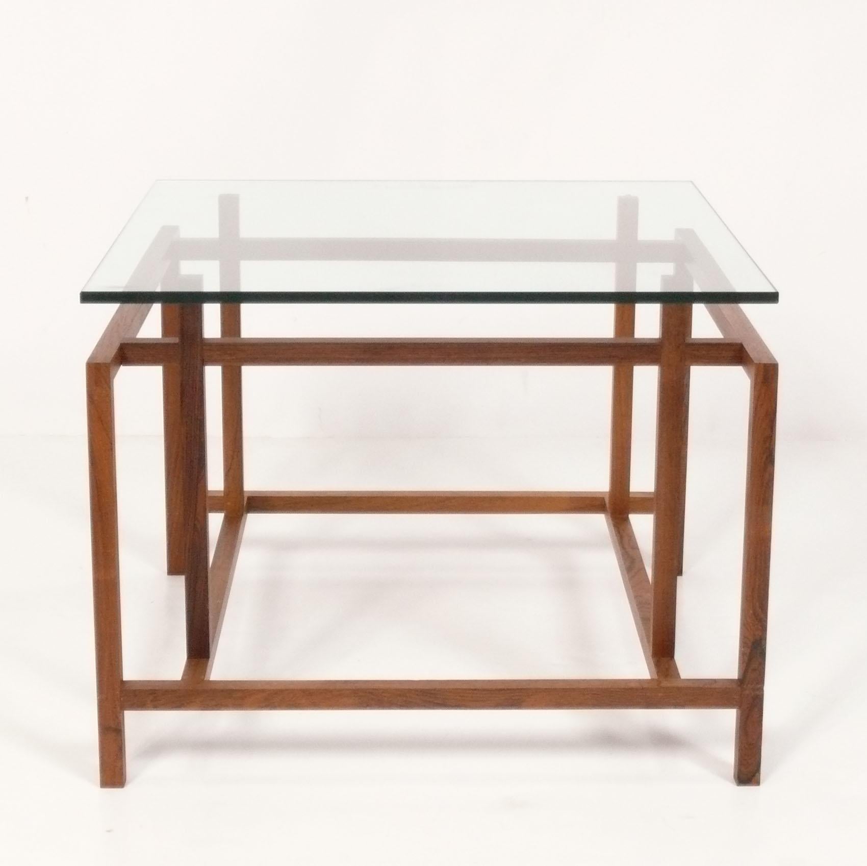 Mid-Century Modern Danish Modern Rosewood End Table by Henning Norgaard for Komfort Coffee Table For Sale