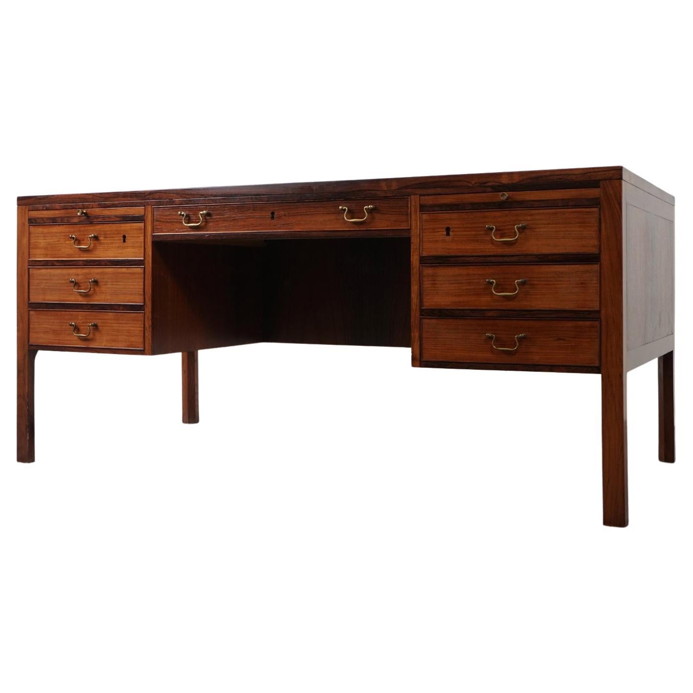 Desk Midcentury Modern Italian Design Rosewood 60s Tecno at 1stDibs