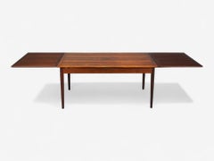 Danish Modern, Rosewood, Expandable Dining Table, Denmark, 1960s