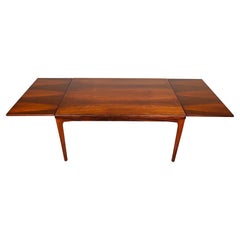 Danish Modern Rosewood Expandable Dining Table 