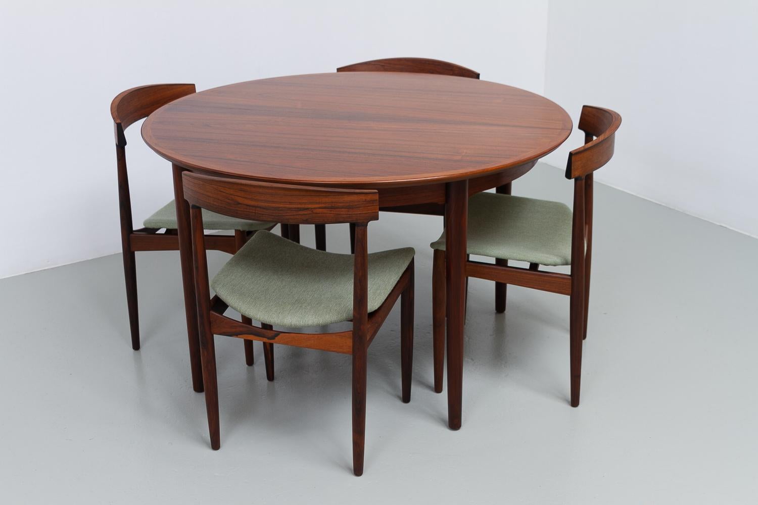 Mesa de comedor extensible danesa moderna de palisandro de Arne Vodder, años 50. en Bueno estado para la venta en Asaa, DK