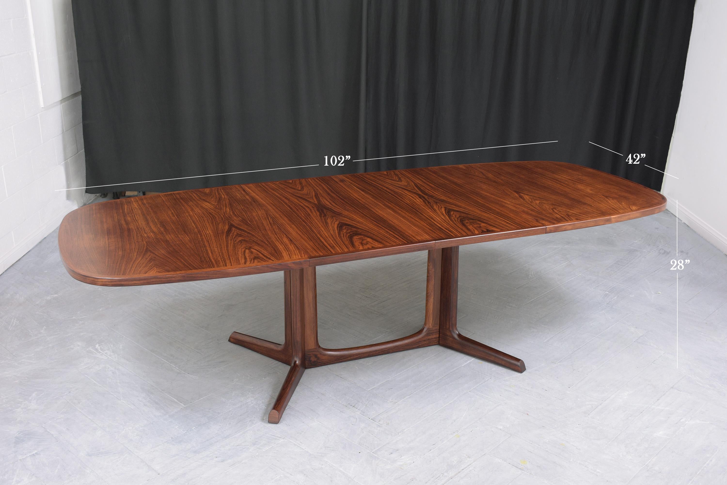 Danish Modern Rosewood Extendable Dining Table 9