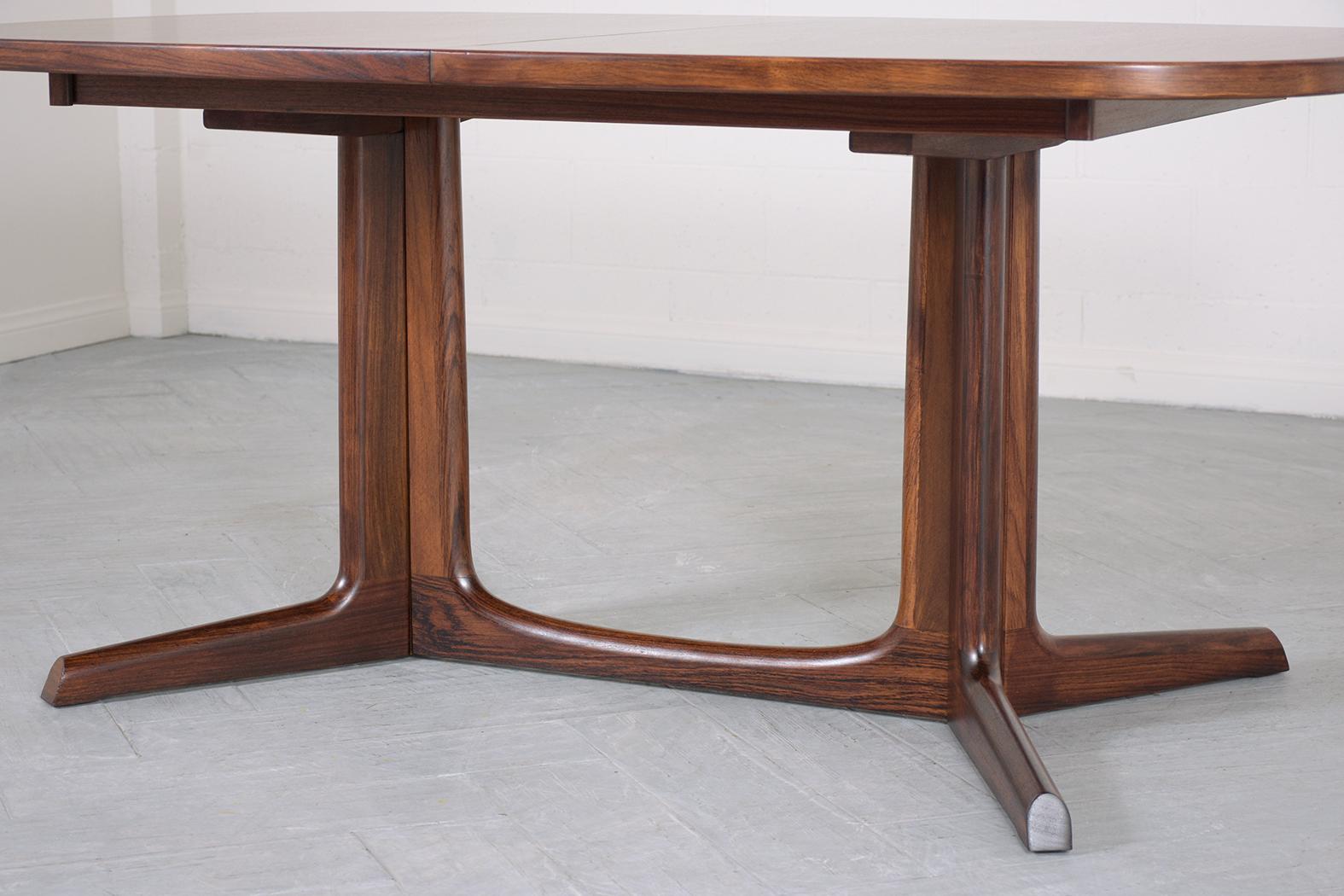 Danish Modern Rosewood Extendable Dining Table 1
