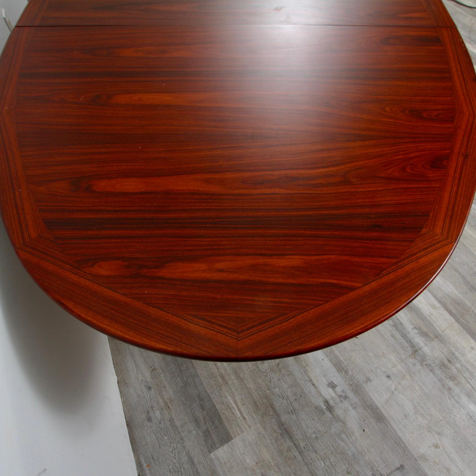Danish Modern Rosewood Extension Dining Table by Skovby 2