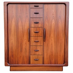 Danish Modern Rosewood Fitted Tall Dresser by Dyrlund