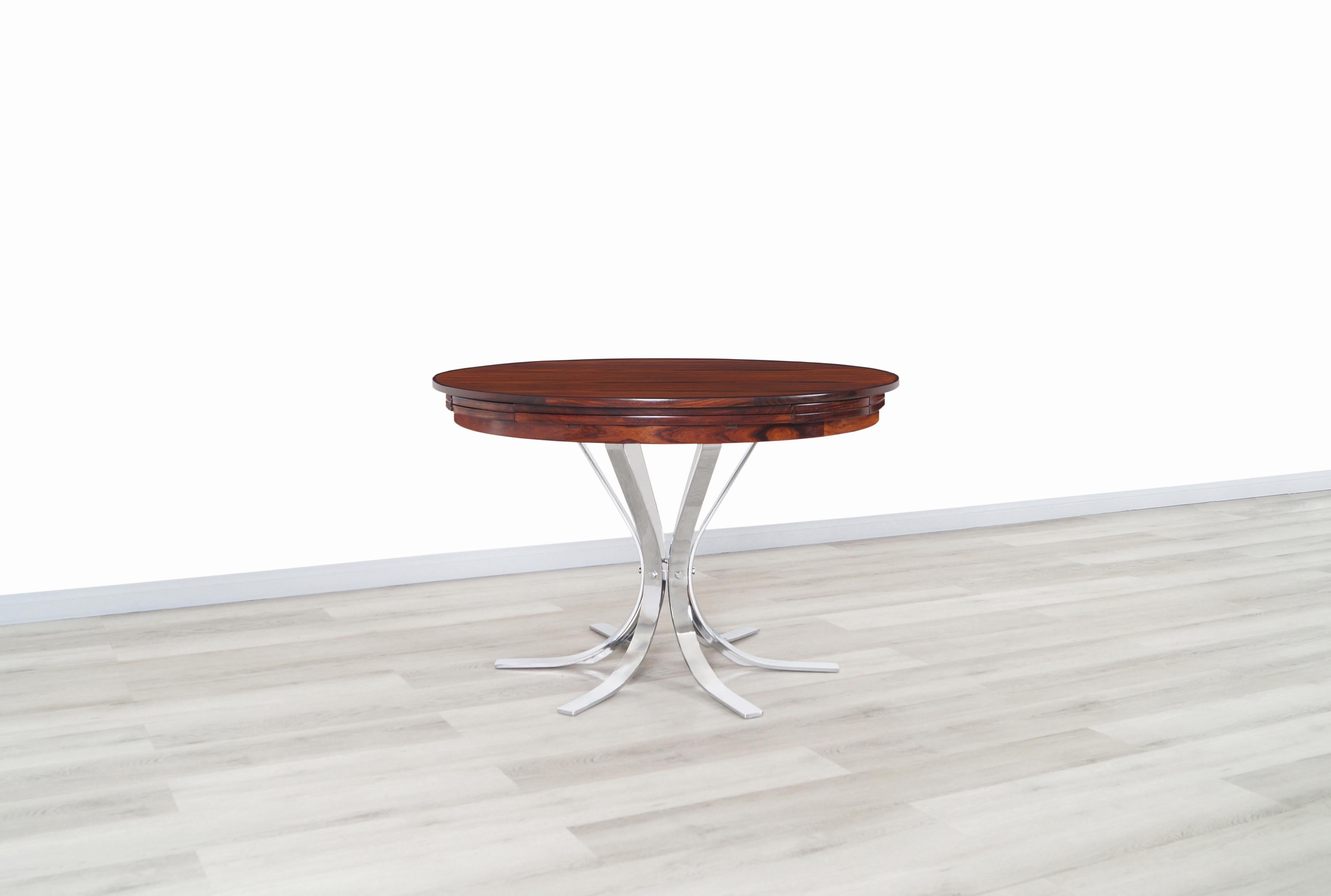 Table de salle à manger danoise moderne en bois de rose « Flip-Flap » par Dyrlund en vente 1