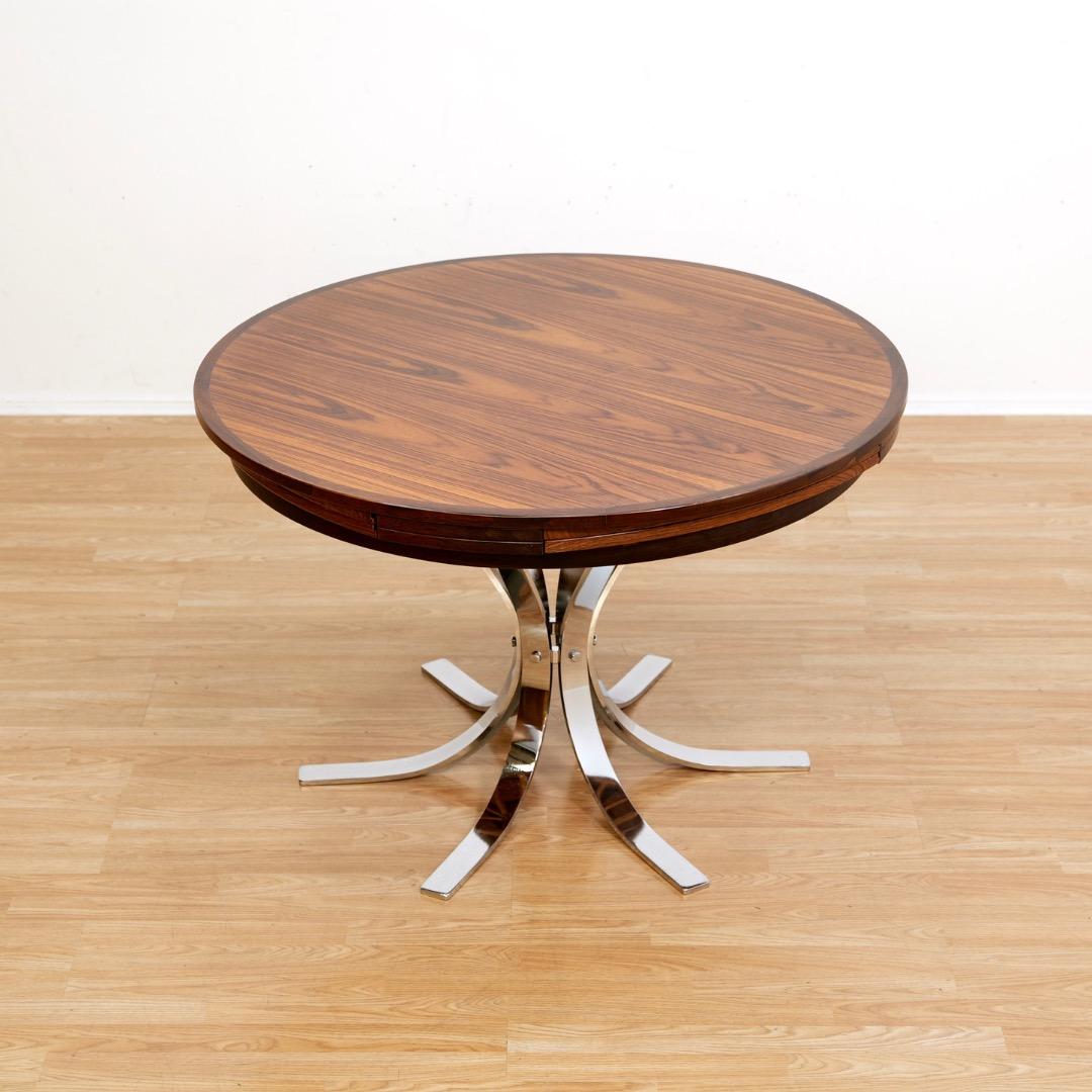 Danish Modern Rosewood ‘Flip-Flap’ Lotus Dining Table by Dyrlund en vente 3