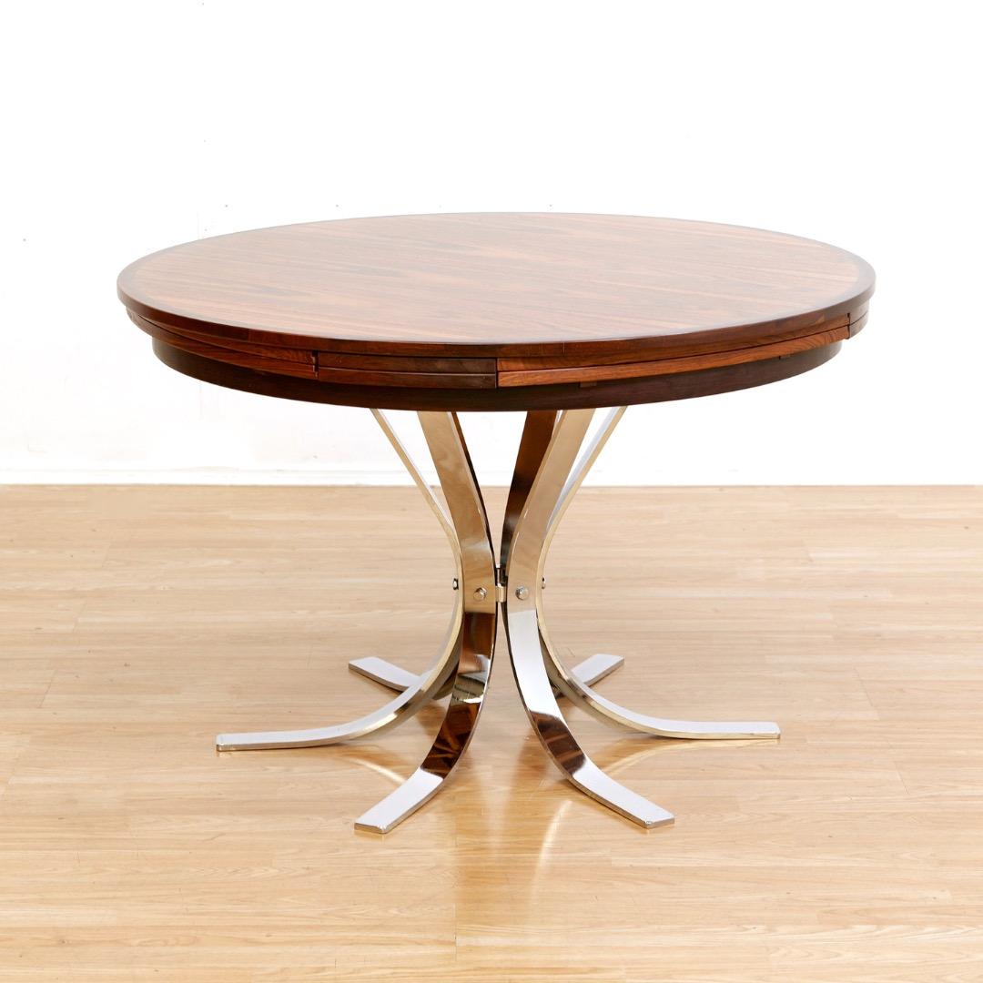 Danish Modern Rosewood ‘Flip-Flap’ Lotus Dining Table by Dyrlund en vente 7
