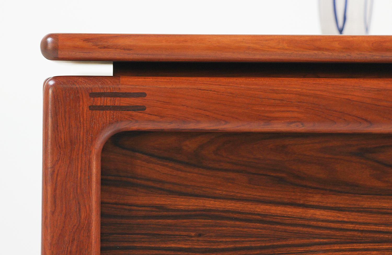 Danish Modern Rosewood Floating-Top Desk with Bookshelf by Dyrlund 9