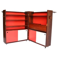 Danish Modern Rosewood Foldable Bar Johannes Andersen and Erik Buch, circa 1950s