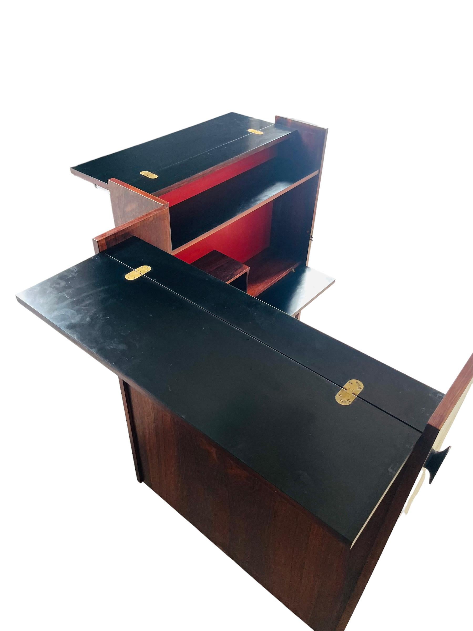 20th Century Danish Modern Rosewood Foldable Bar Johannes Andersen
