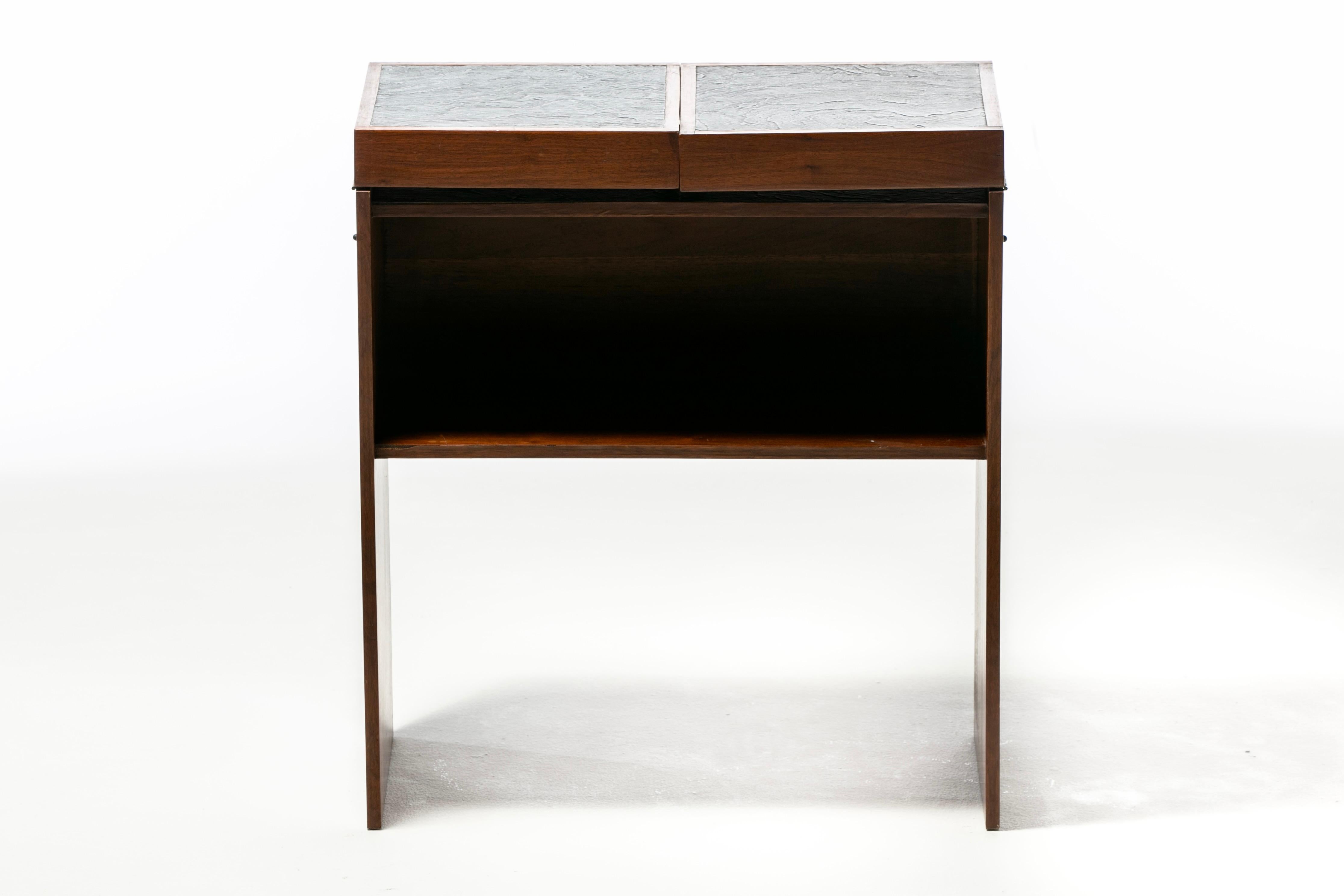 Danish Modern Rosewood Free Standing Flip Top Dry Bar c. 1960s For Sale 15